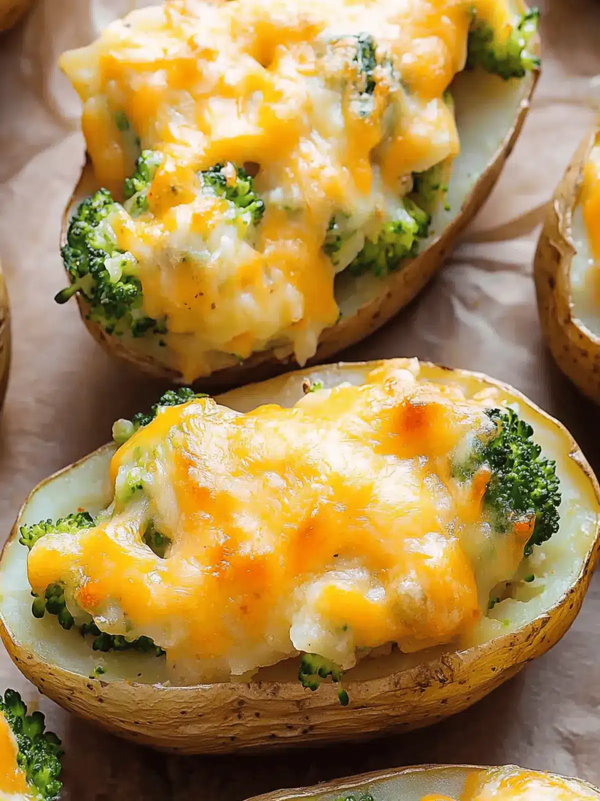 Twice-Baked Potatoes with Broccoli and Cheddar Delight 2 Twice-Baked Potatoes with Broccoli and Cheddar