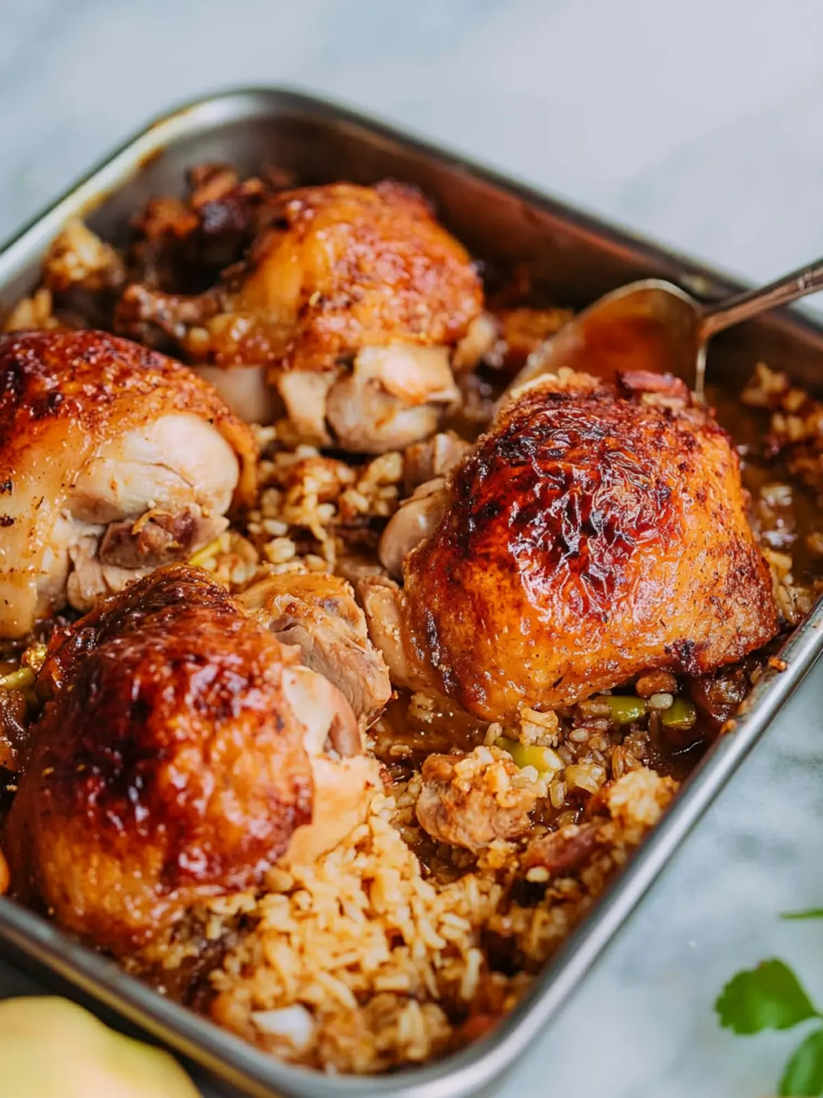 Roasted Chicken with Sticky Rice: A Flavorful Family Delight 2 Roasted Chicken with Sticky Rice