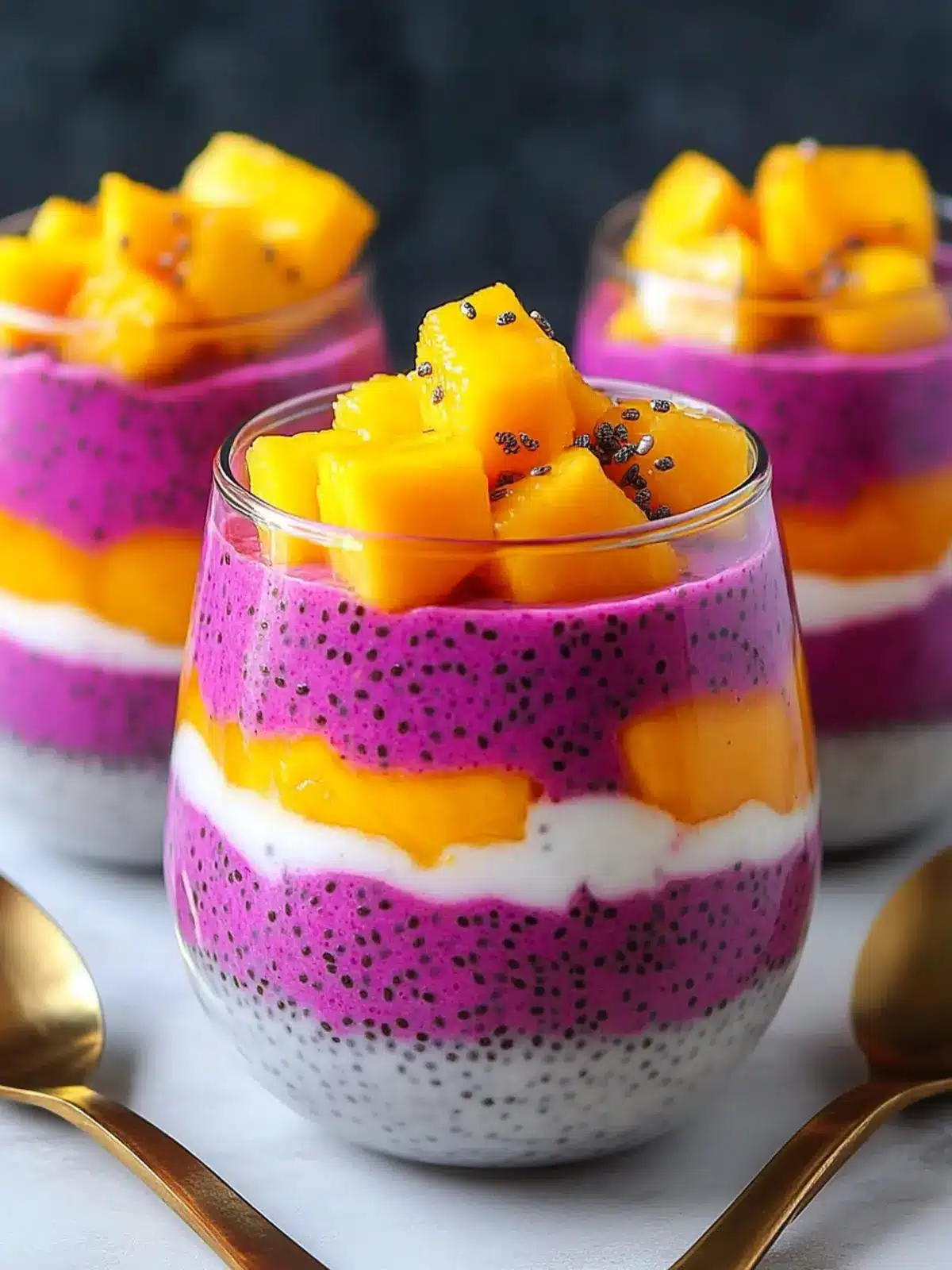 Mango and Dragon Fruit Chia Pudding: A Tropical Delight 2 Mango and Dragon Fruit Chia Pudding