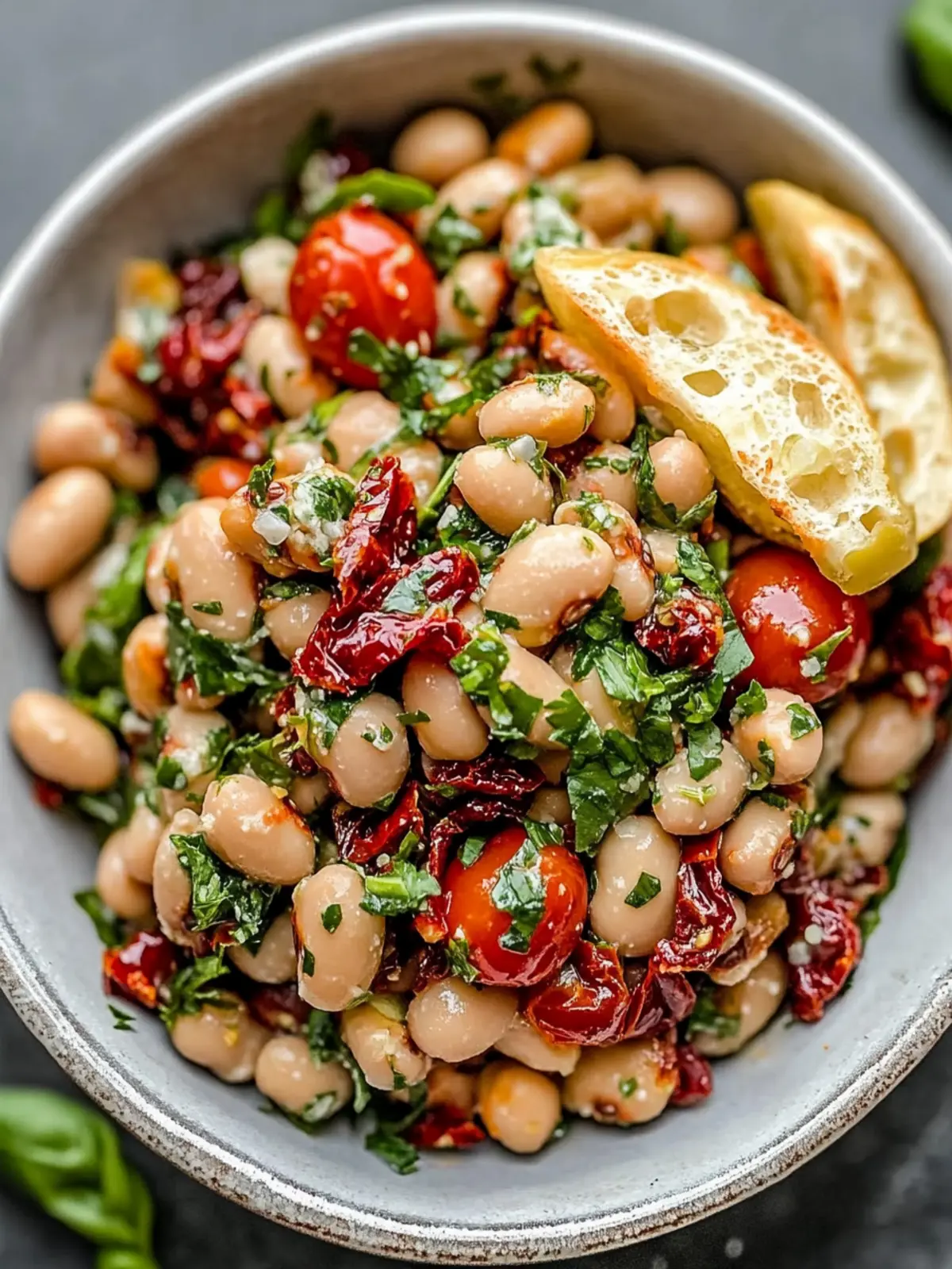 Quick and Easy Marinated Sun-dried Tomato Bean Salad Bliss 2 Quick and Easy Marinated Sun-dried Tomato Bean Salad