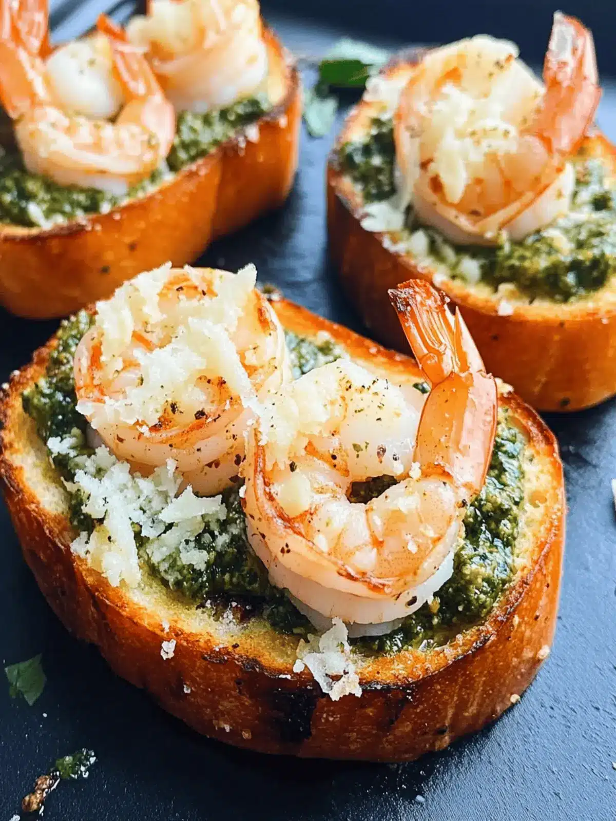 Savory Blackstone Parmesan Pesto Shrimp Toast You'll Love 2 Blackstone Parmesan Pesto Shrimp Toast