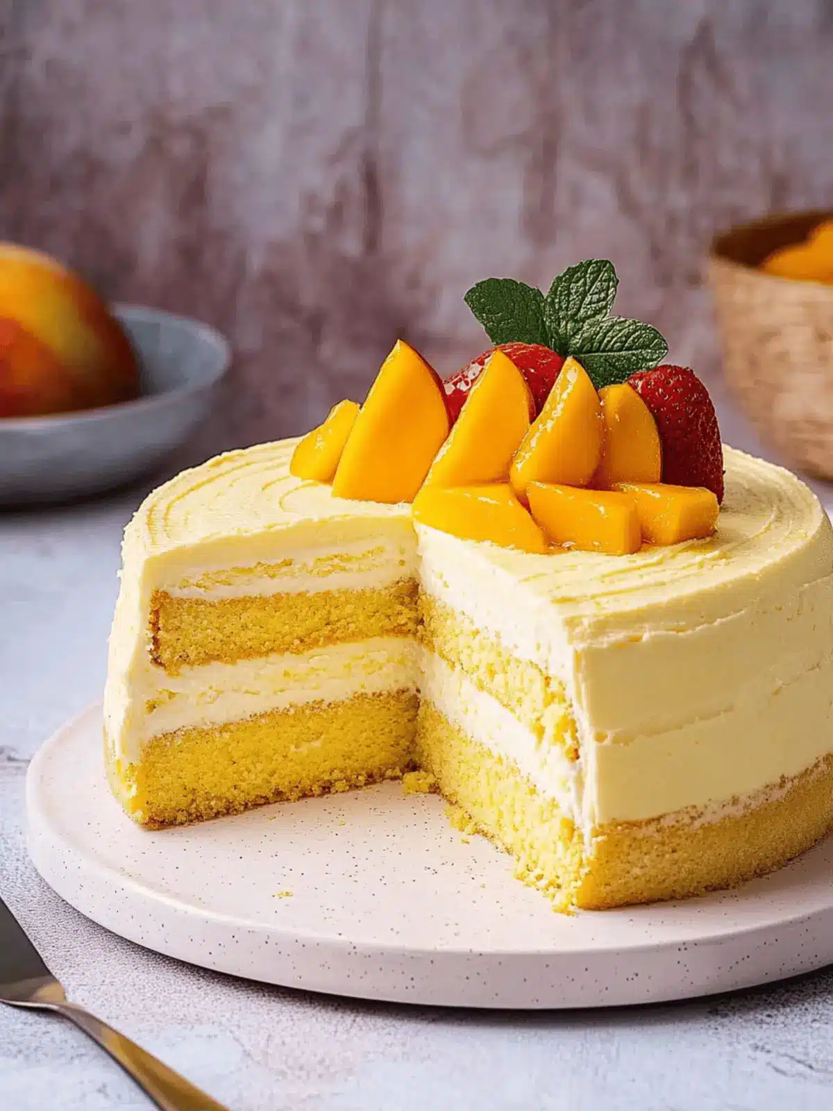 Decadent Mango Mousse Cake: Perfect for Any Celebration! 2 Mango Mousse Cake