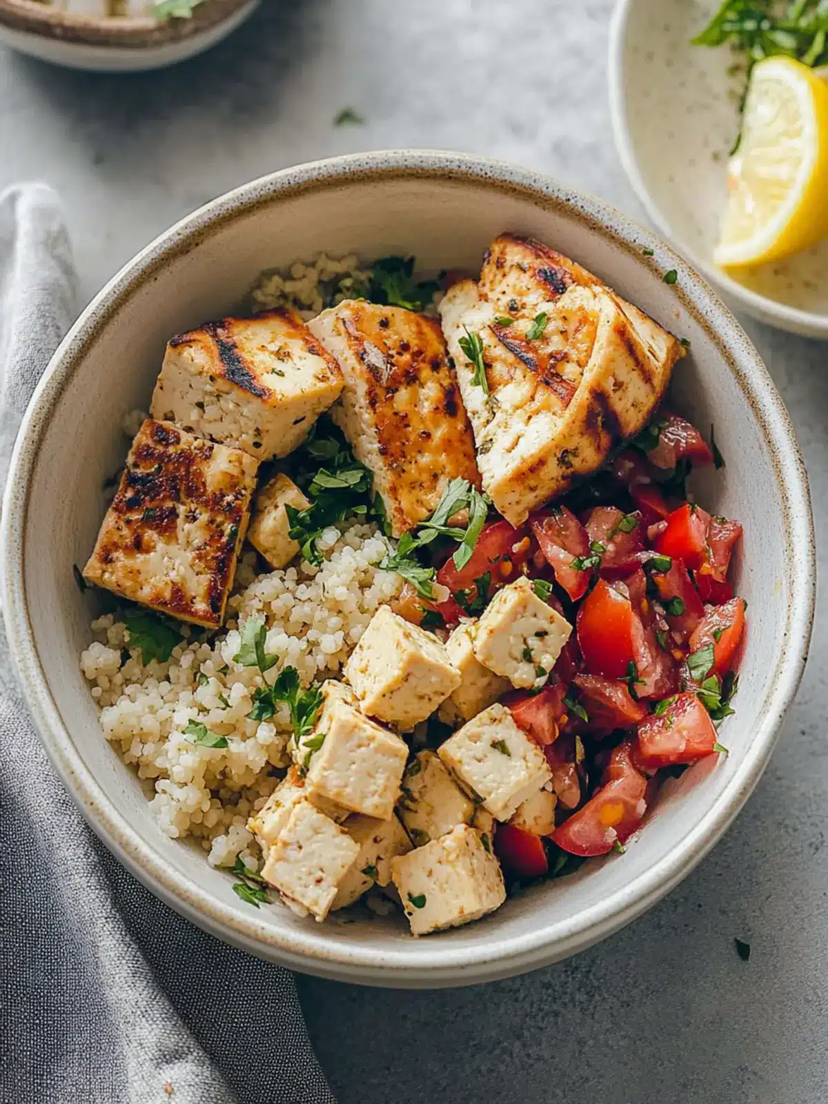 Mediterranean Herbed Lemon Tofu and Couscous Bowl Bliss 3 Mediterranean Herbed Lemon Tofu and Couscous Bowl