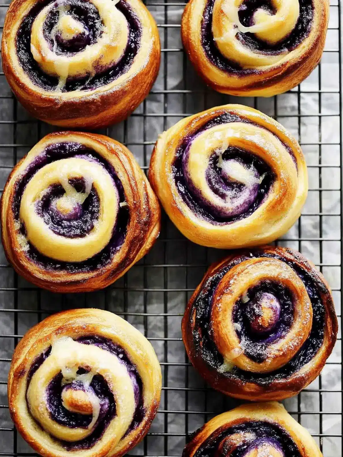Lemon Brioche Buns with Blueberry Filling: Sweet Bliss Awaits 4 Lemon Brioche Buns with Blueberry Filling