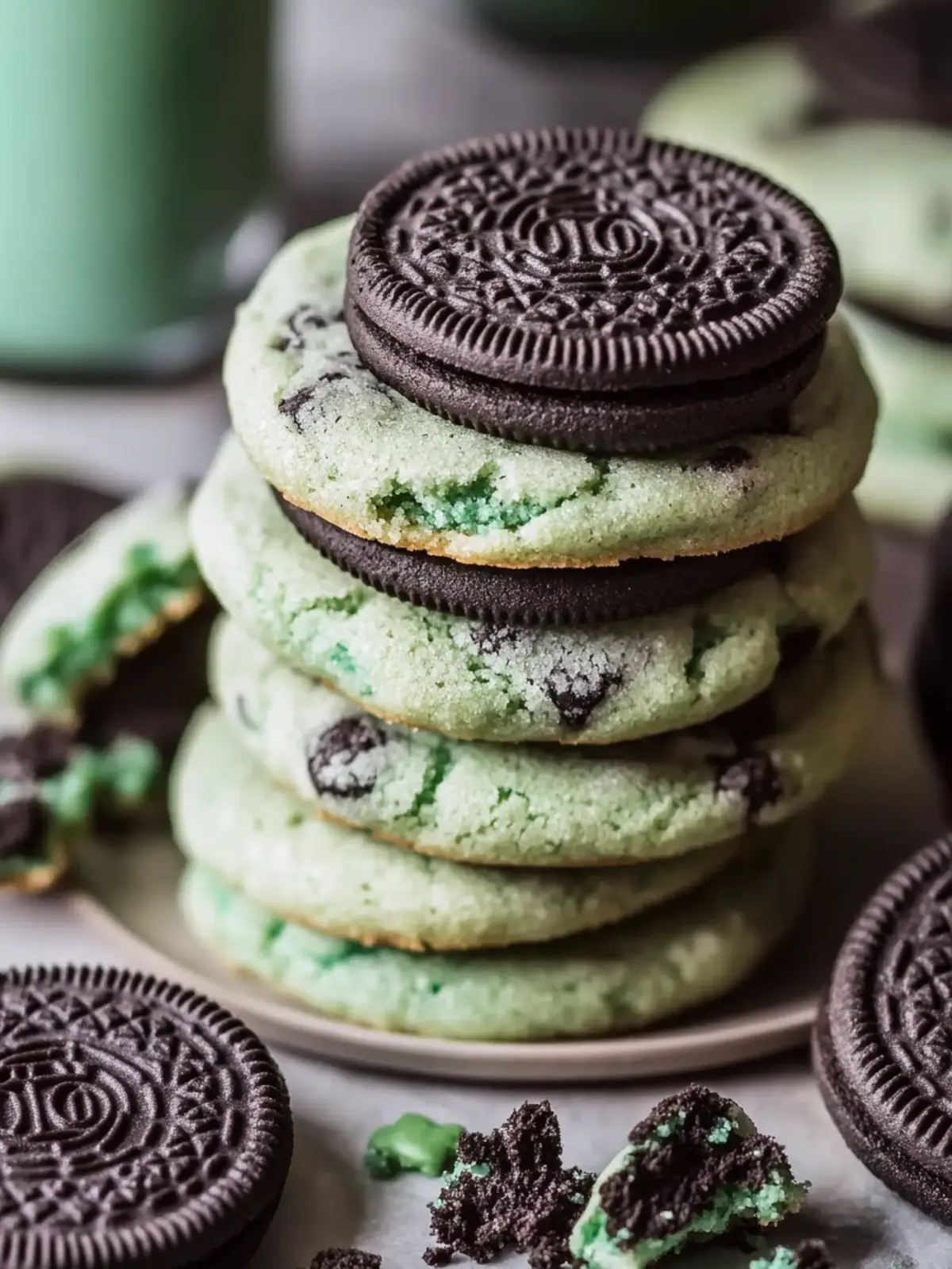 Chewy & Soft Oreo Shamrock Shake Cookies for Every Sweet Tooth 2 Chewy & Soft Oreo Shamrock Shake Cookies