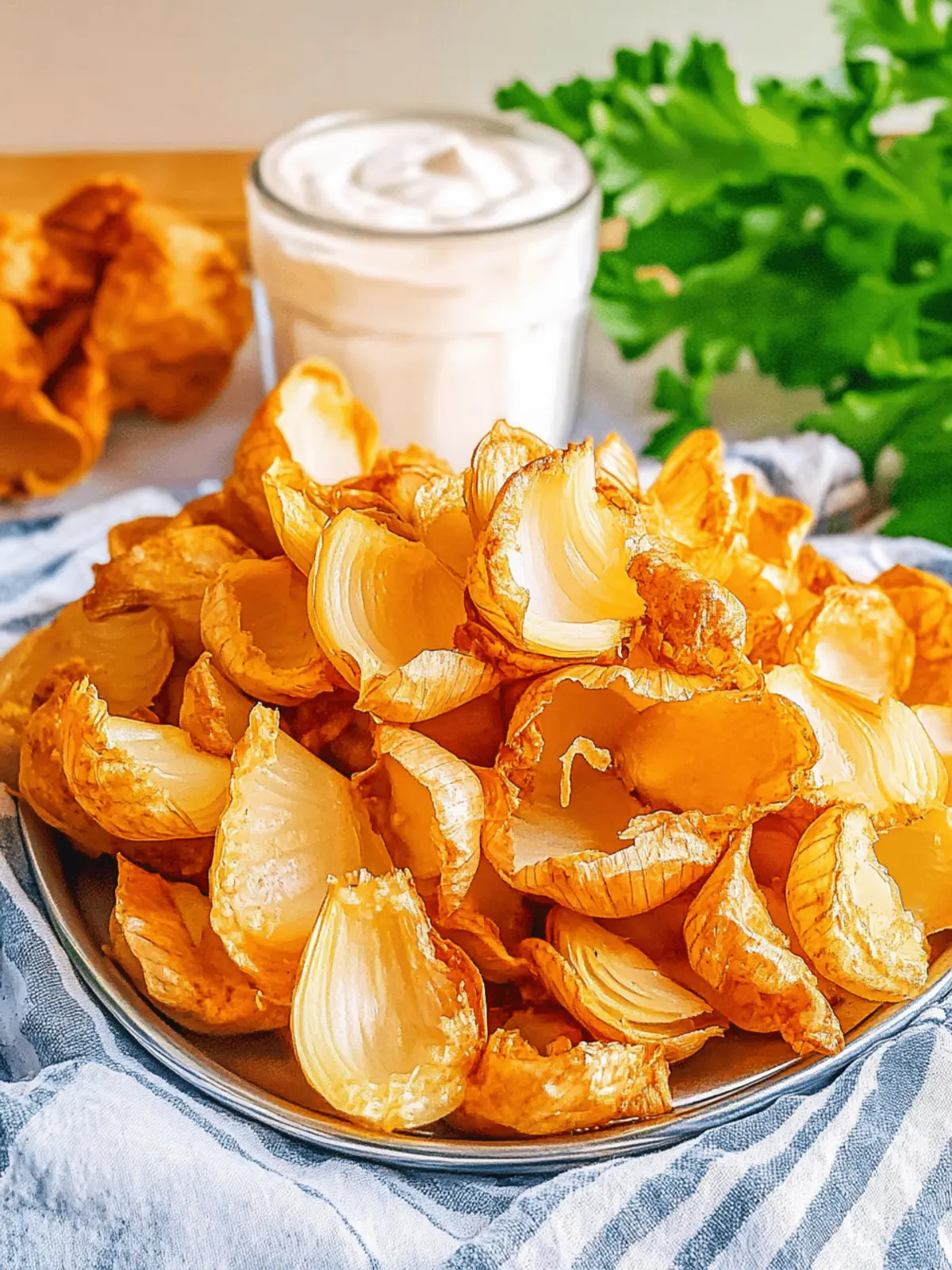 Crispy Bloomin' Onion Petals with Zesty Dipping Sauce 3 Bloomin' Onion Petals