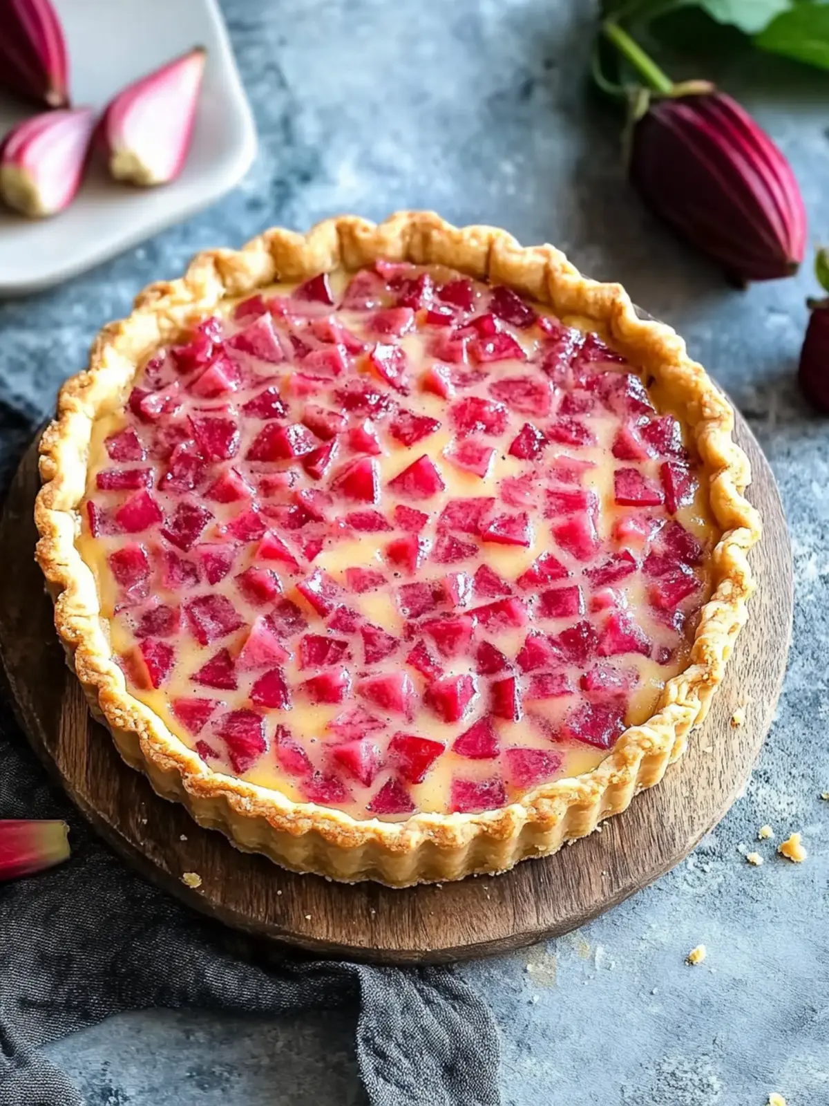 Sweet Rhubarb Custard Tart: A Springtime Delight You'll Love 4 Sweet Rhubarb Custard Tart