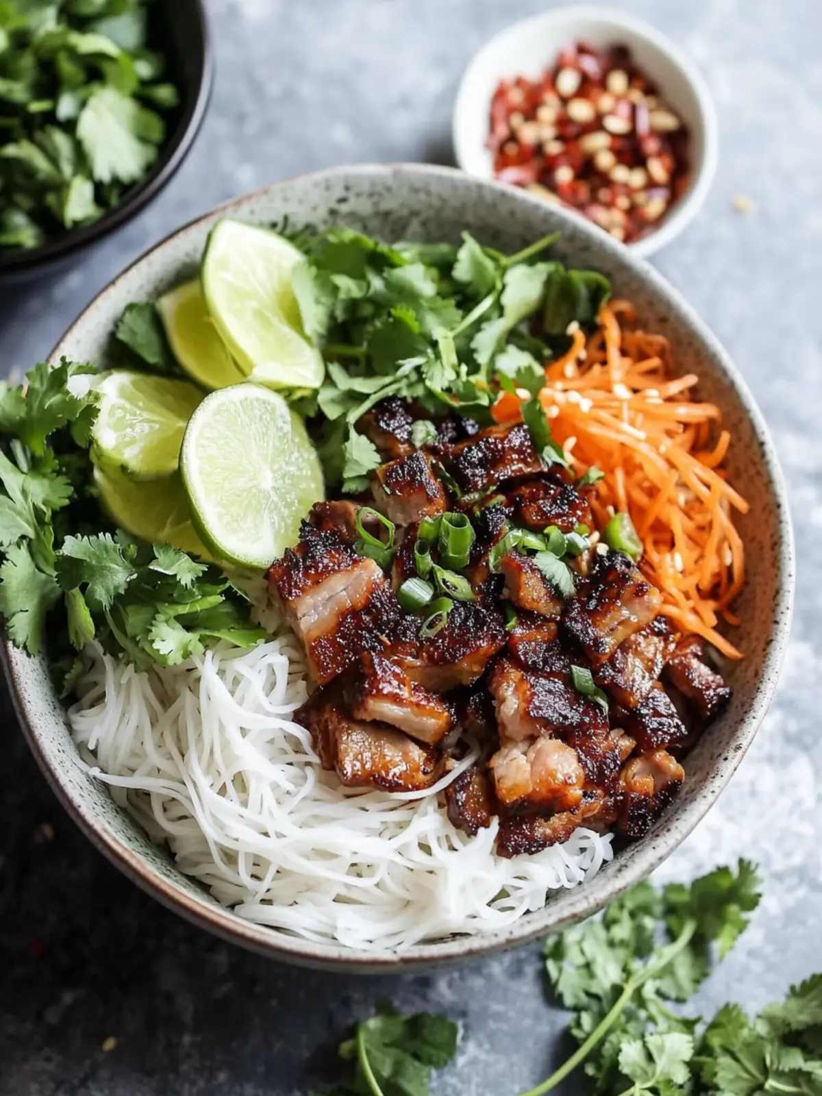 Savor the Flavor: Vietnamese Noodle Bowl with Grilled Pork 4 Vietnamese Noodle Bowl with Grilled Pork