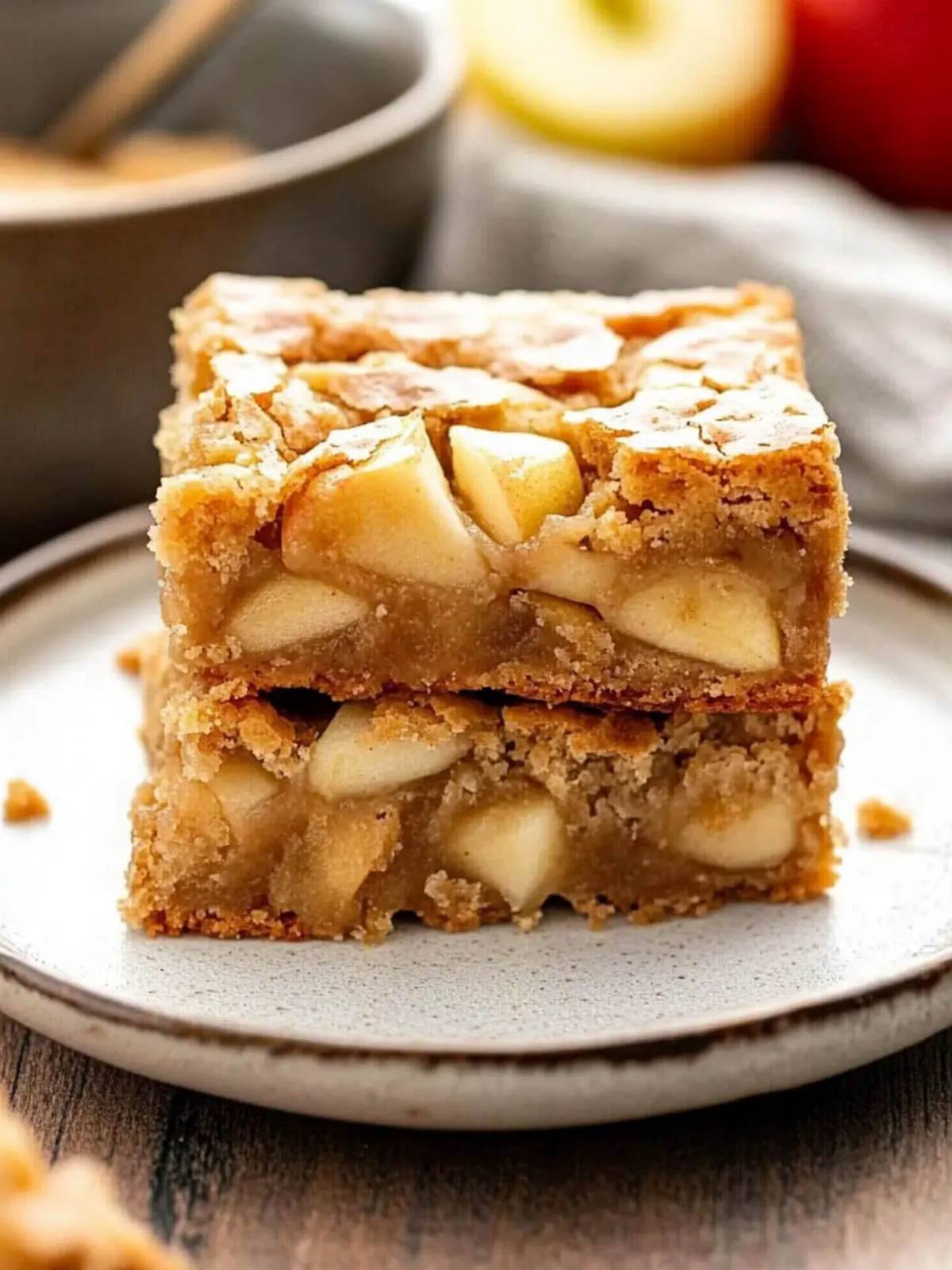 Irresistible Apple Blondies Topped with Caramel Bliss 2 Apple Blondies
