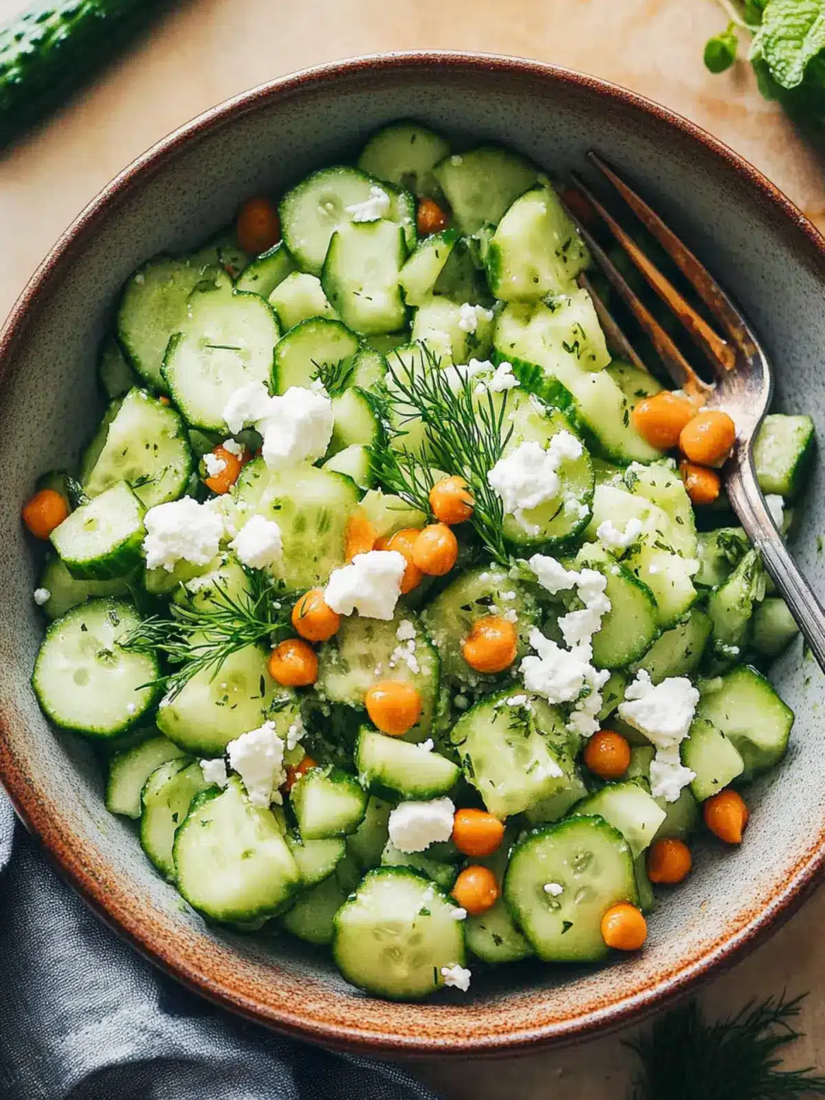 Cucumber Salad with Fresh Dill & Mint That Refreshes Every Bite 3 Cucumber Salad with Fresh Dill & Mint