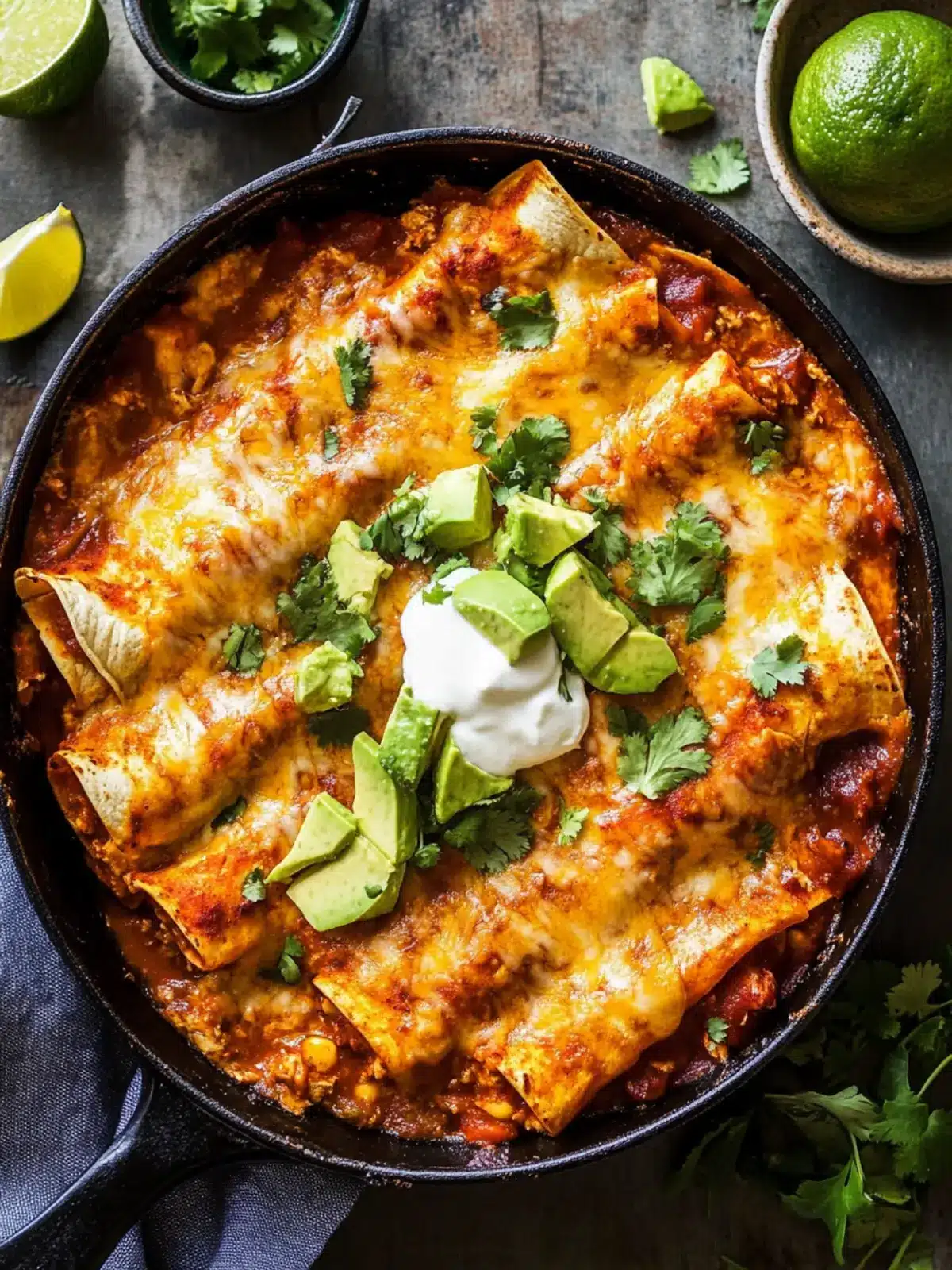 Savory Easy Skillet Chicken Tinga Enchiladas with Pineapple Salsa 4 Easy Skillet Chicken Tinga Enchiladas