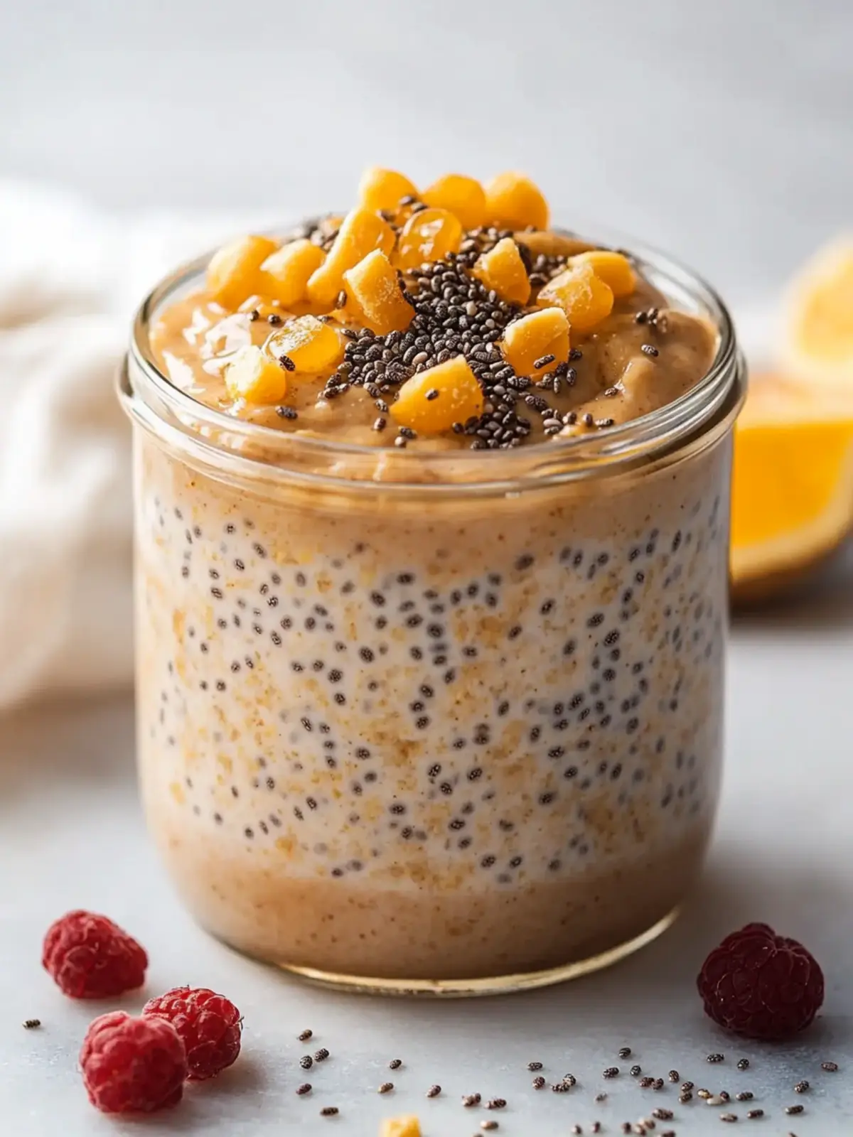 Gluten-Free Peanut Butter Overnight Oats with Chia Seeds Bliss 2 Gluten-Free Peanut Butter Overnight Oats with Chia Seeds