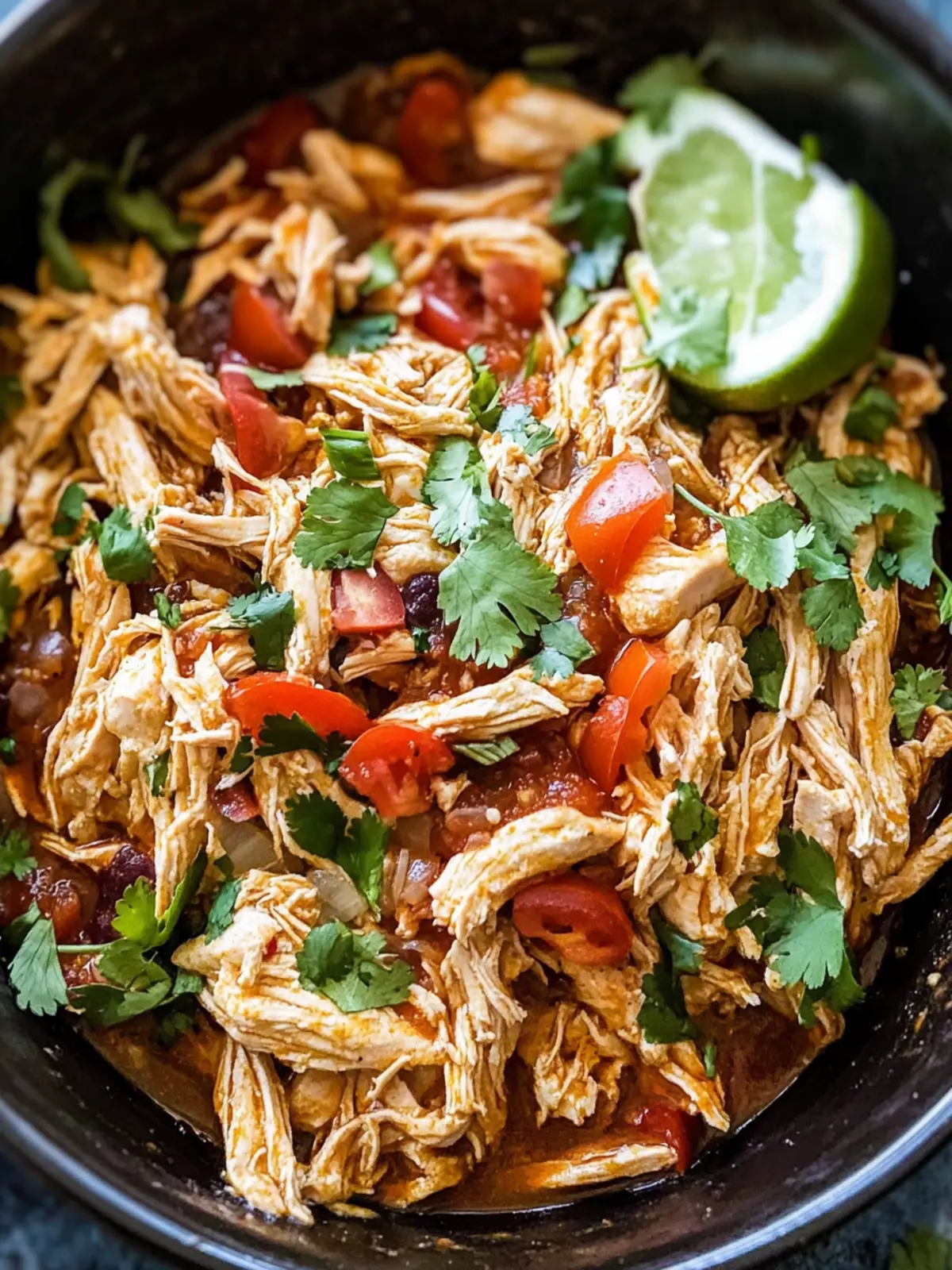 Savory Slow Cooker Shredded Mexican Chicken for Whole30 Bliss 2 Slow Cooker Shredded Mexican Chicken (Whole30, Paleo)