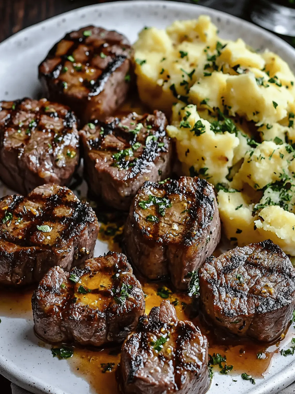 Garlic Butter Steak Bites & Cheesy Smashed Potatoes Bliss 2 Garlic Butter Steak Bites and Cheesy Smashed Potatoes