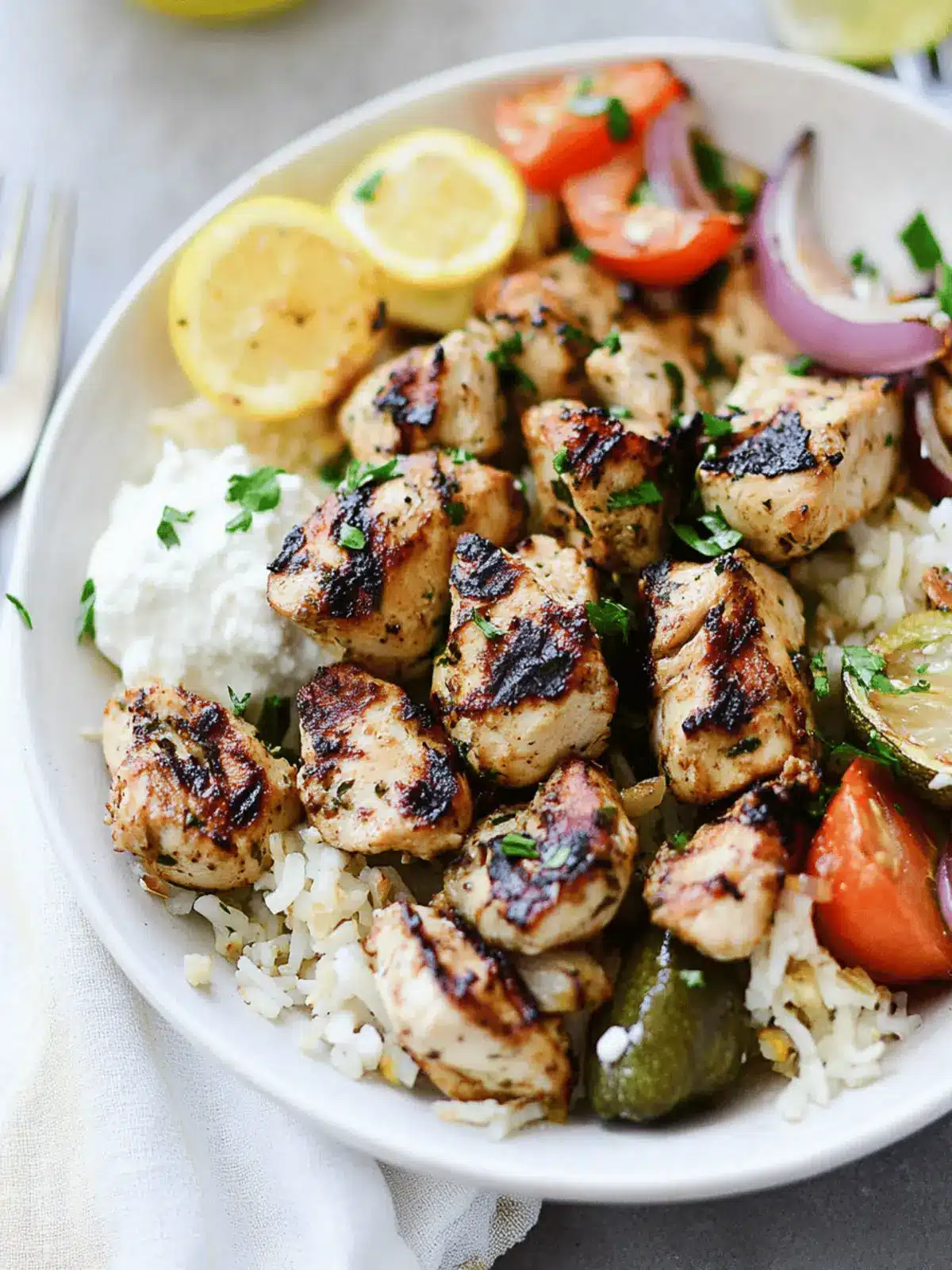 Delicious Chicken Souvlaki with Grilled Vegetables at Home 4 Chicken Souvlaki with Grilled Vegetables