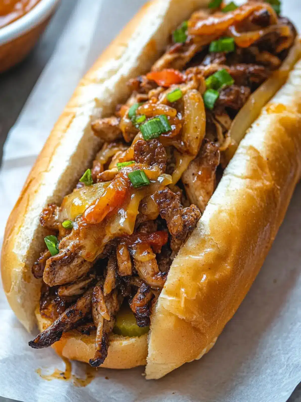 BBQ Chicken Cheesesteak Sandwich: Easy Twist on a Classic 3 BBQ Chicken Cheesesteak Sandwich