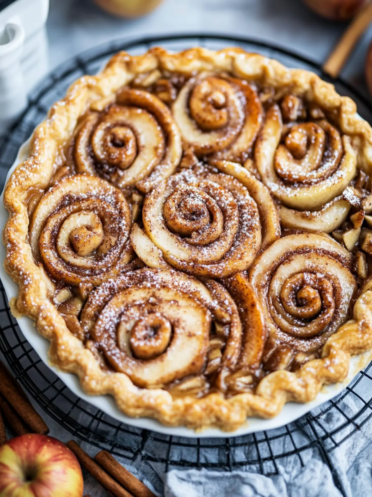 Cinnamon Roll Apple Pie: A Sweet Twist on Tradition 2 Cinnamon Roll Apple Pie