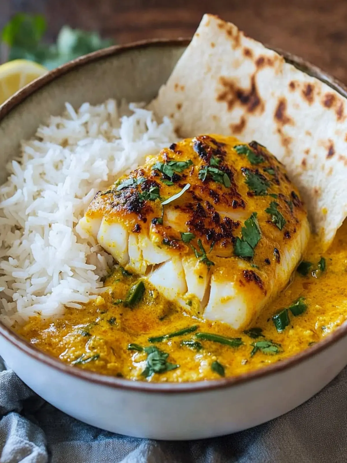 Irresistible South Indian Style Coconut Cod Curry with Saffron Butter 2 South Indian Style Coconut Cod Curry With Saffron Butter