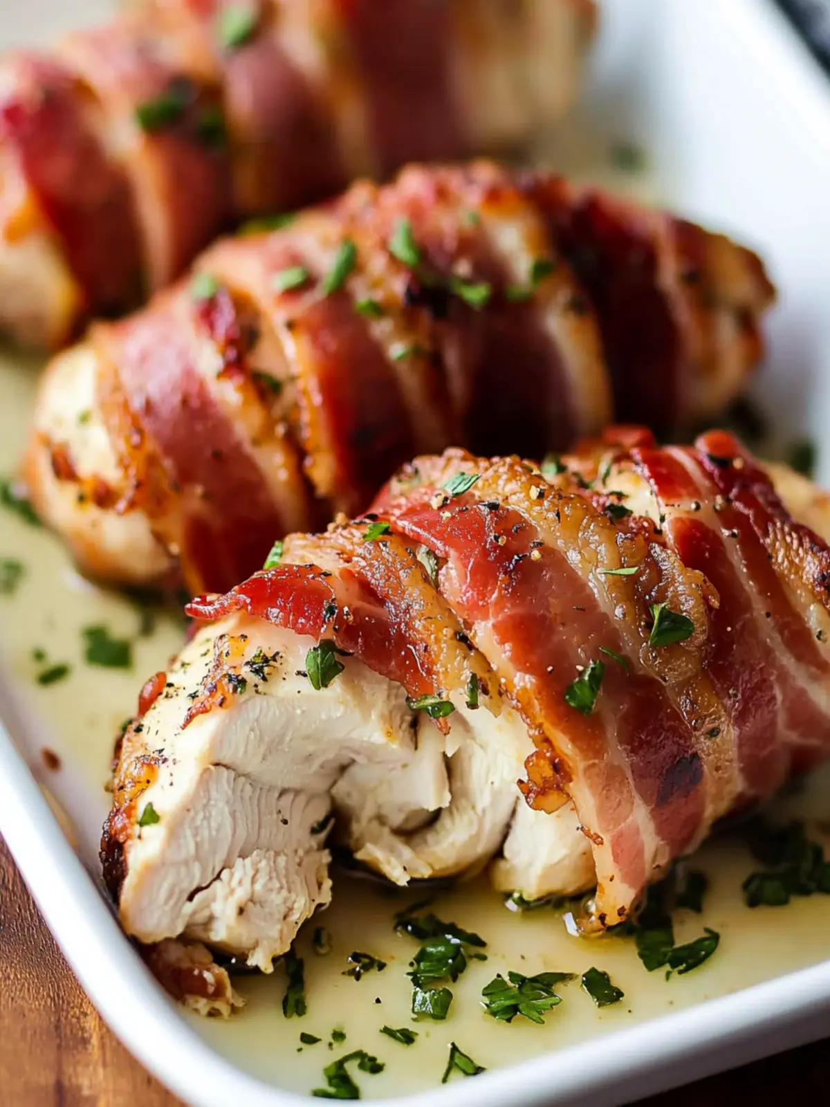 Bacon-Wrapped Chicken Delight: Creamy, Crunchy Comfort Food 4 Bacon-Wrapped Chicken
