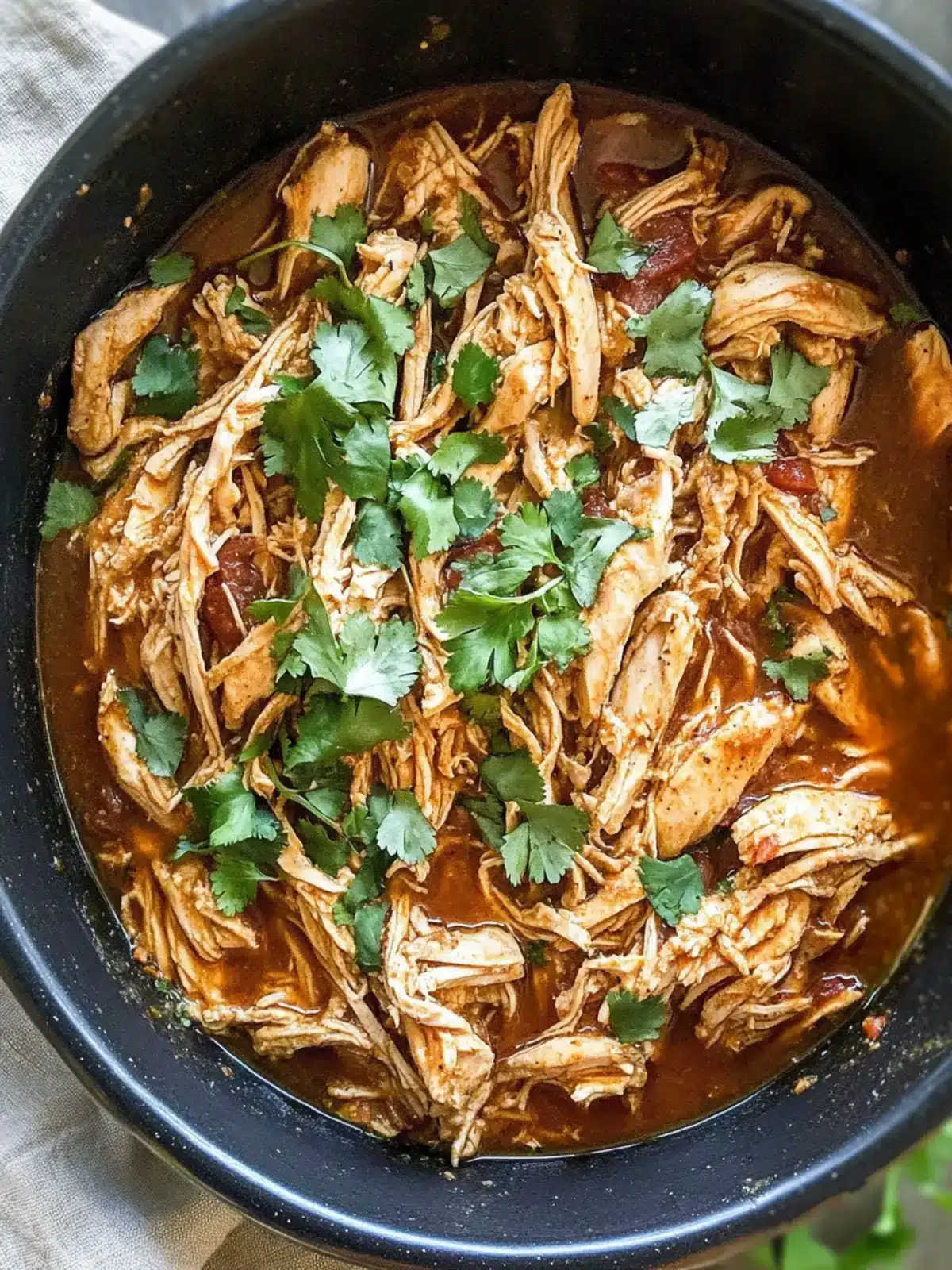 Savory Slow Cooker Shredded Mexican Chicken for Whole30 Bliss 4 Slow Cooker Shredded Mexican Chicken (Whole30, Paleo)