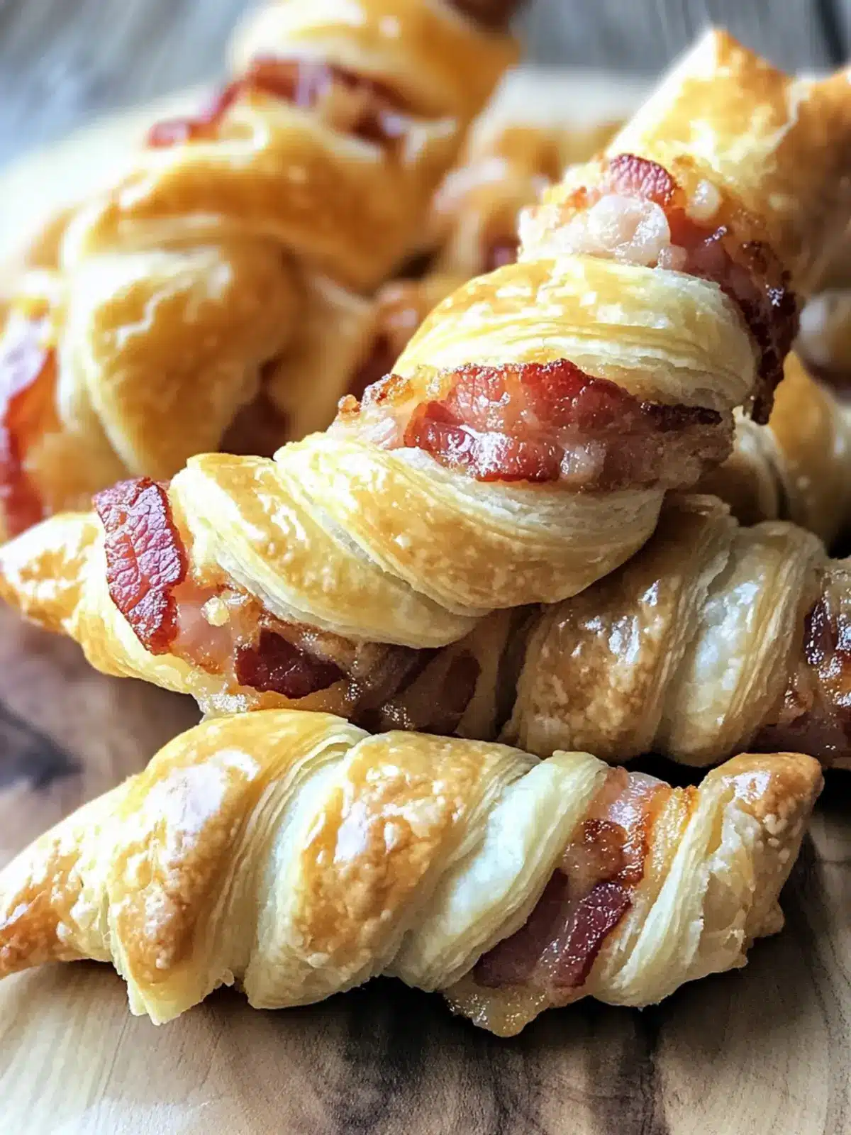 Sweet and Savory Cheesy Bacon Wrapped Puff Pastry Twists Delight 3 Sweet and Savory Cheesy Bacon Wrapped Puff Pastry Twists