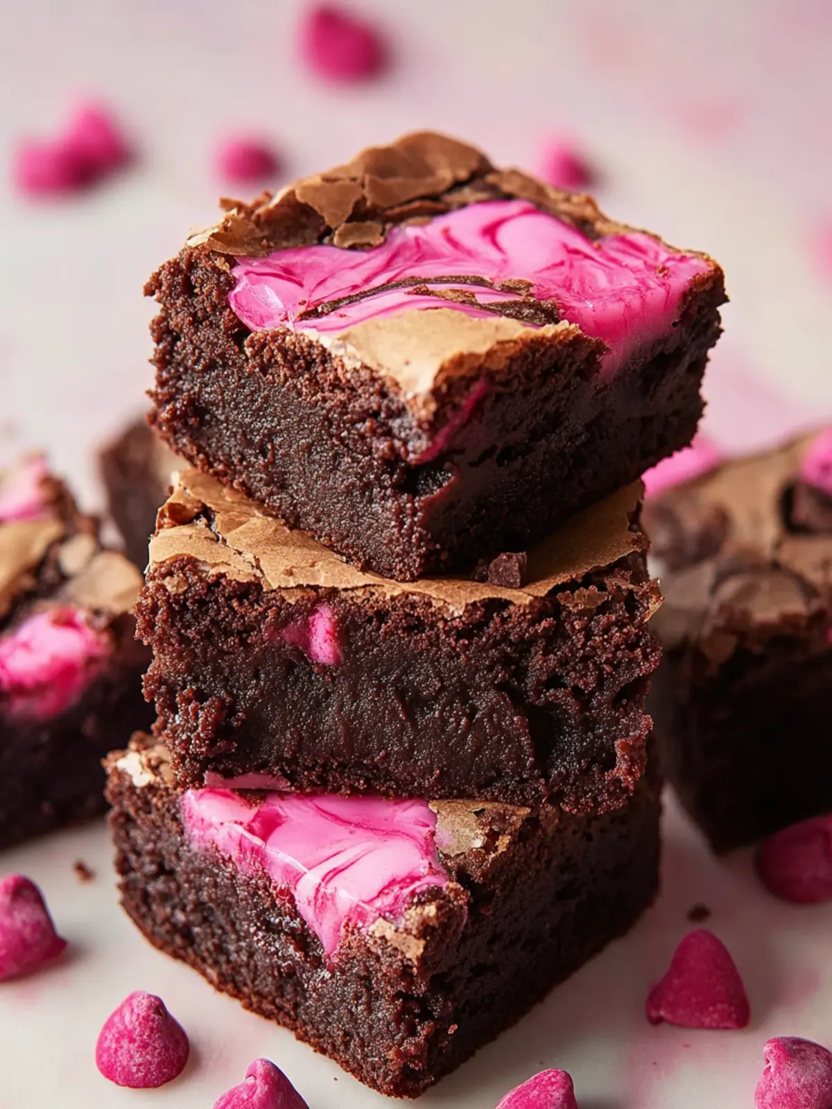 Fudgy Brownies & Pink Sugar Cookie Swirls for Love's Delight 4 Fudgy Brownies & Pink