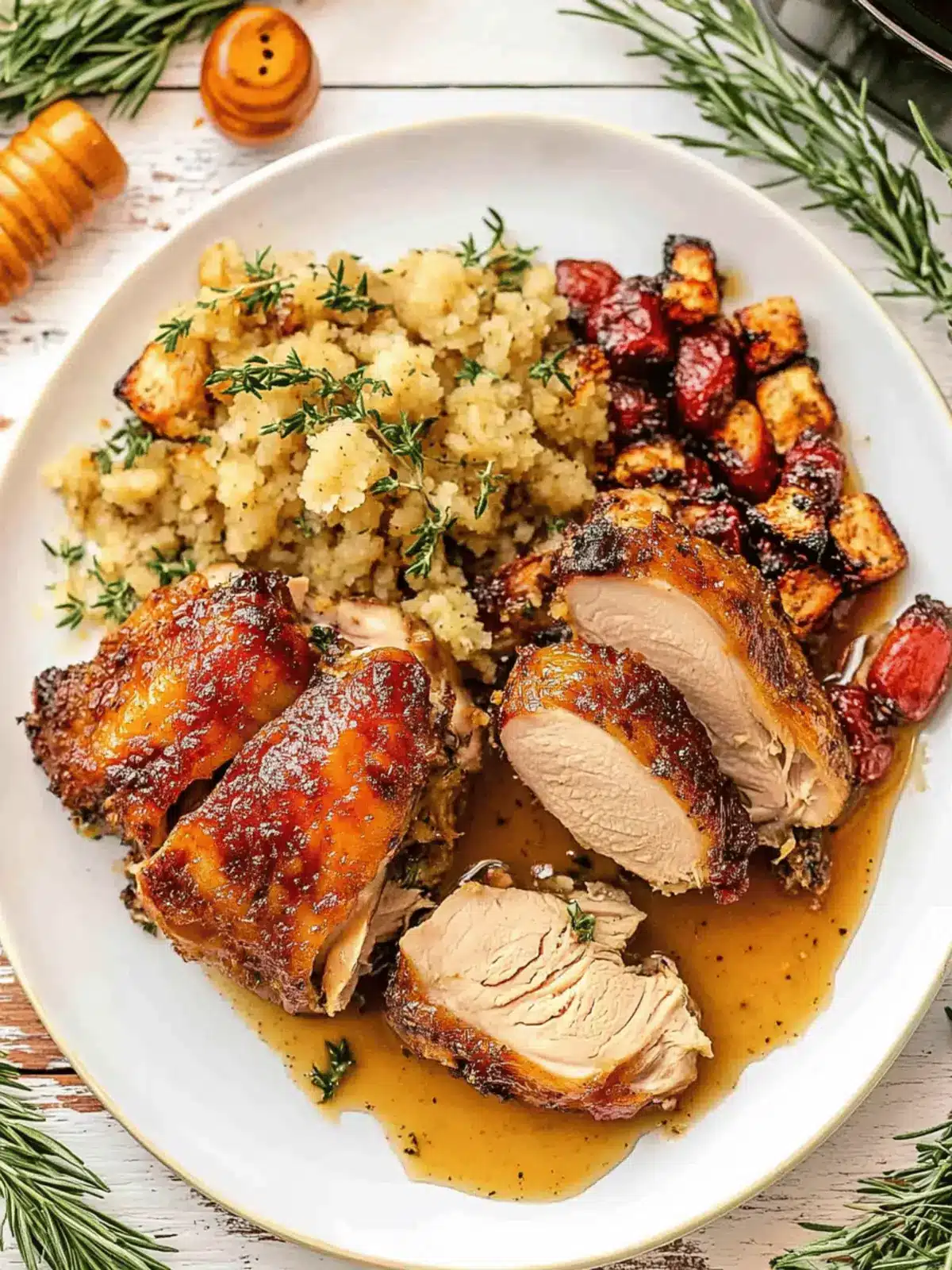 Savory Maple Mustard Roasted Turkey Thighs Everyone Will Love 2 Maple Mustard Roasted Turkey Thighs