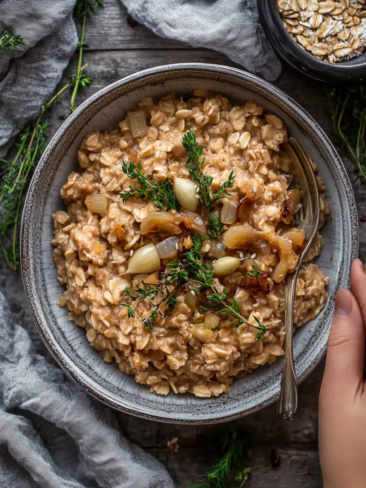Caramelized Onion and Cardamom Savory Oatmeal Bliss 4 Caramelized Onion and Cardamom Savory Oatmeal