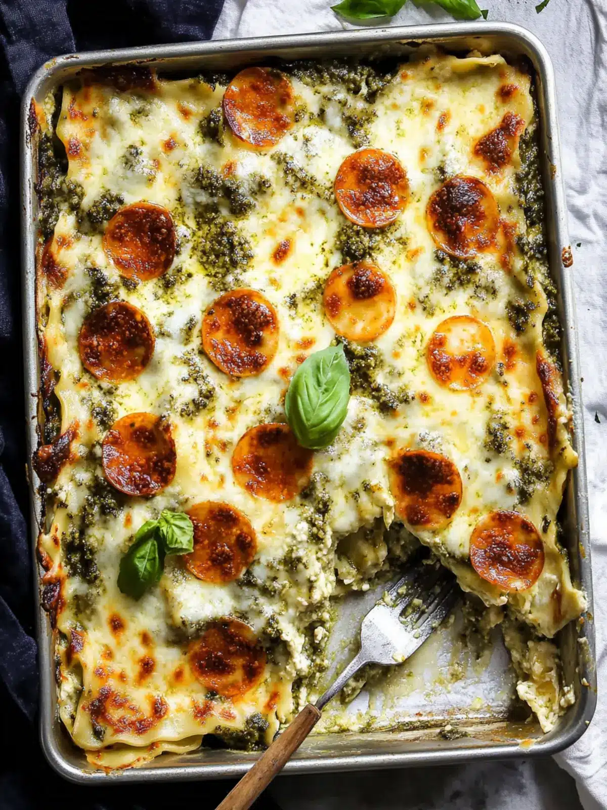 Savory Sheet Pan White Pesto Lasagna for Effortless Meals 4 Sheet Pan White Pesto Lasagna