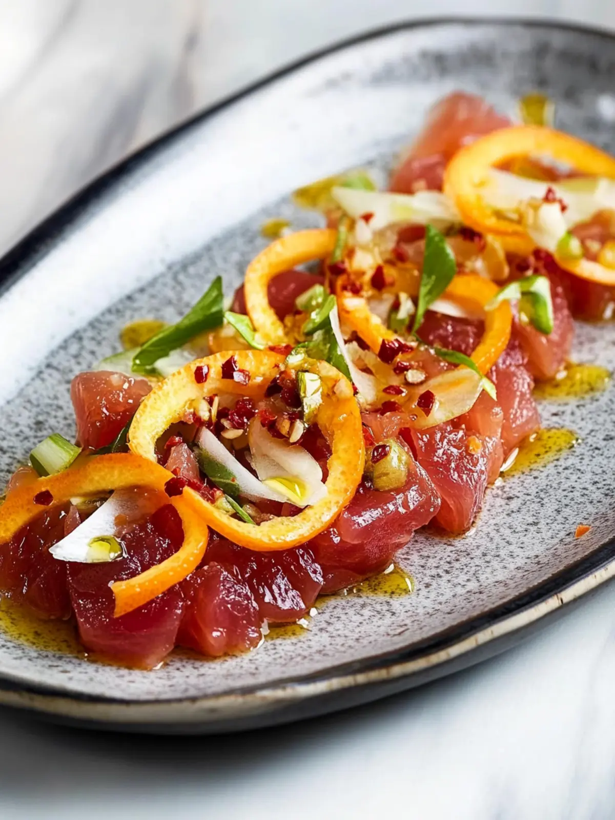 Savory Orange Calabrian Chili Tuna Crudo in Just 10 Minutes 3 Orange Calabrian Chili Tuna Crudo