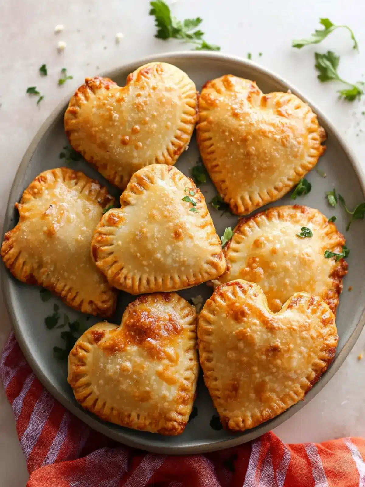 Mini Heart-Shaped Calzones: Love at First Bite! 4 Mini Heart-Shaped Calzones