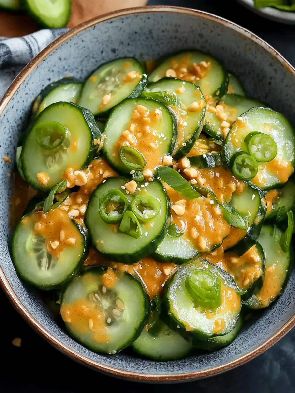 Cucumbers in Spicy Peanut Sauce: A Zesty Summer Delight! 4 Cucumbers in Spicy Peanut Sauce