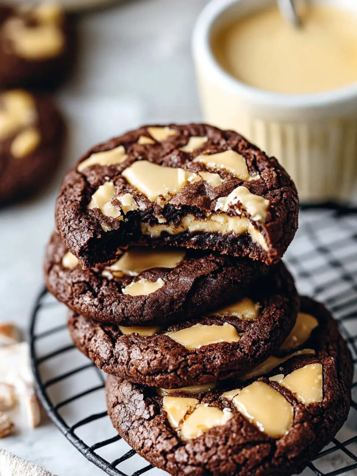 Decadent Caramelized White Chocolate Brownie Cookies Recipe 3 Caramelized White Chocolate Brownie Cookies