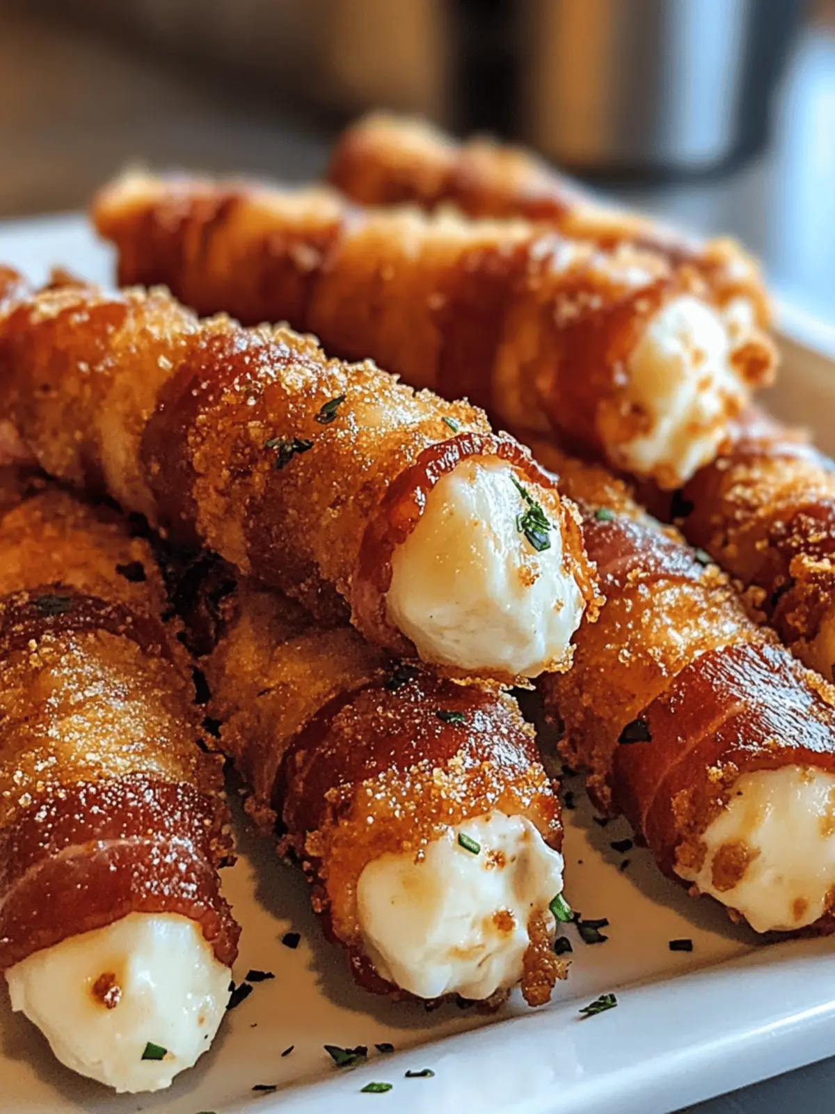 Spice Up Game Day with Nashville Hot Bacon Wrapped Mozzarella Sticks 4 Nashville Hot Bacon Wrapped Mozzarella Sticks