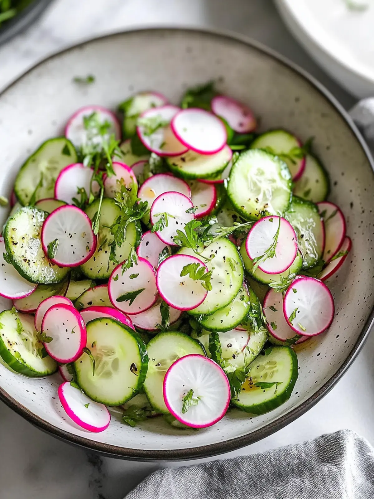 Crisp Cucumber Radish Salad to Beat the Summer Heat 4 Cucumber Radish Salad