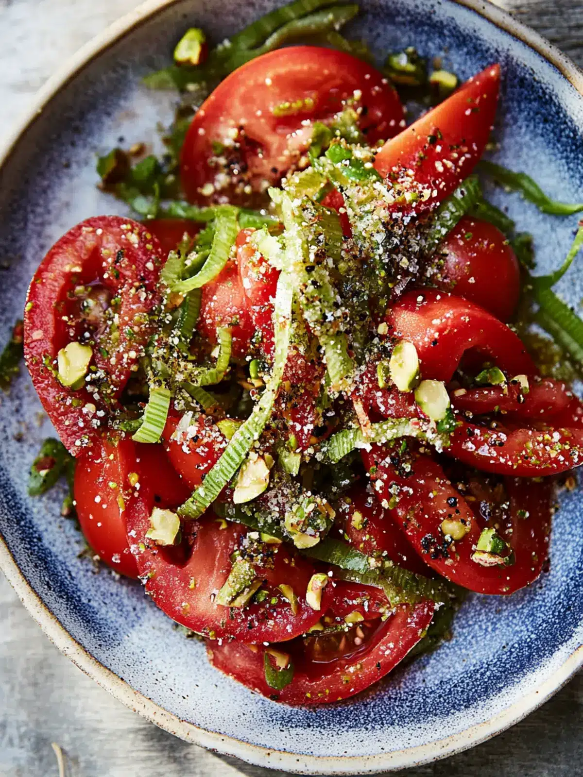 Savory Tomatoes with Pistachios and Scallions Bliss 4 Tomatoes with Pistachios and Scallions