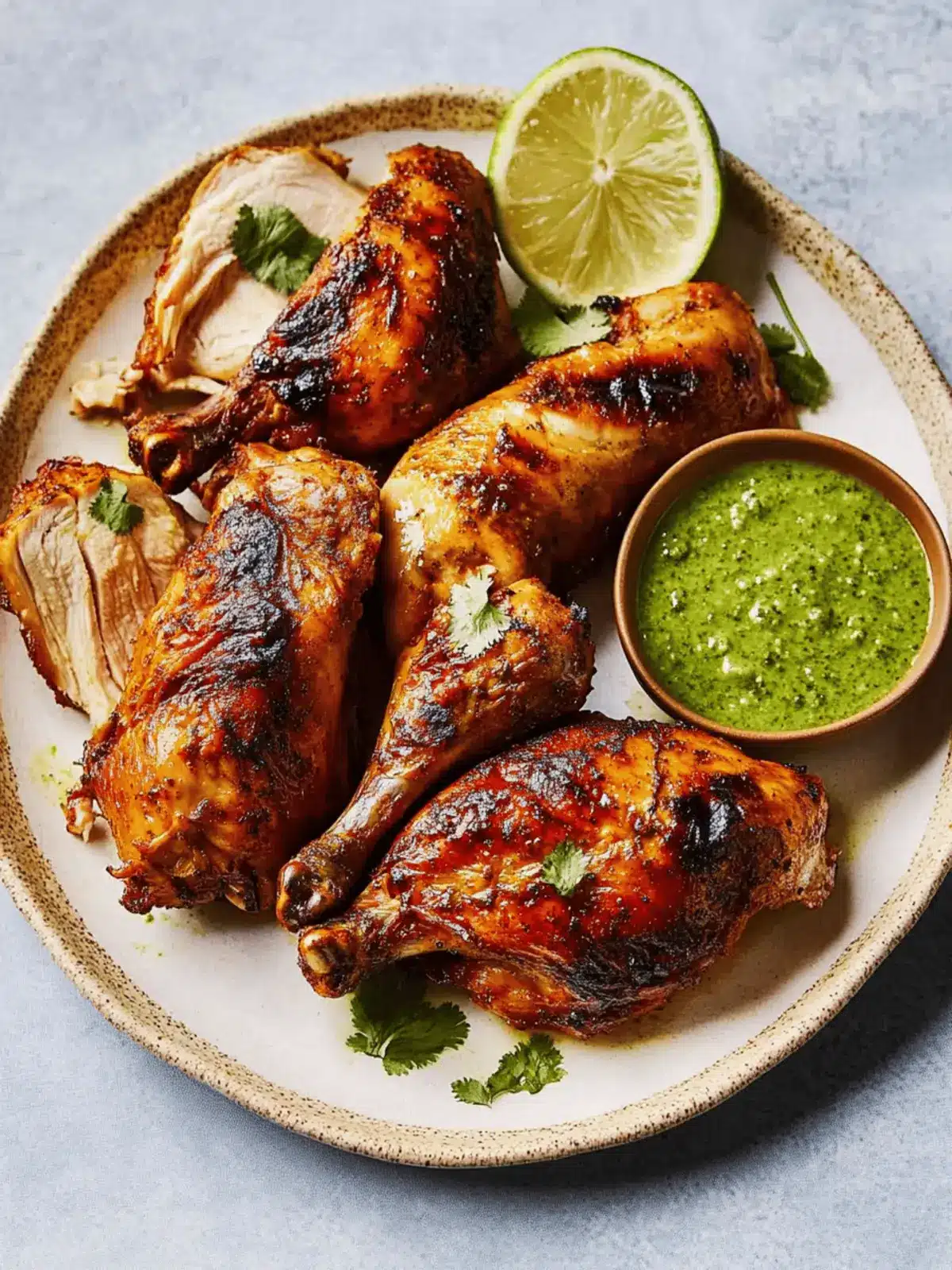 Perfect Peruvian Roasted Chicken With Spicy Cilantro Sauce 2 Peruvian Roasted Chicken With Spicy Cilantro Sauce