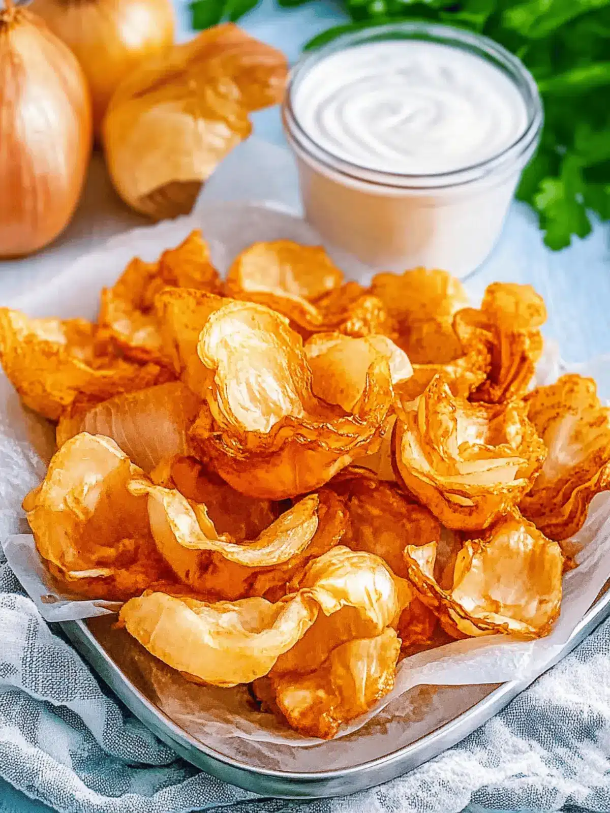 Crispy Bloomin' Onion Petals with Zesty Dipping Sauce 4 Bloomin' Onion Petals