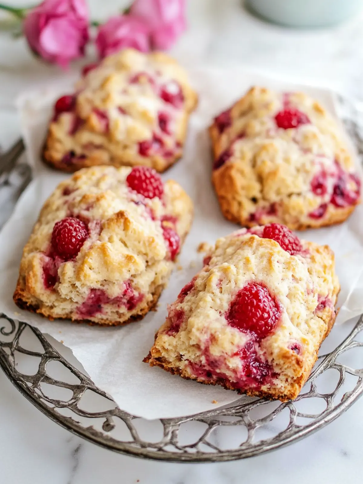 Delightfully Buttery Raspberry Passionfruit Scones Recipe 2 Raspberry Passionfruit Scones