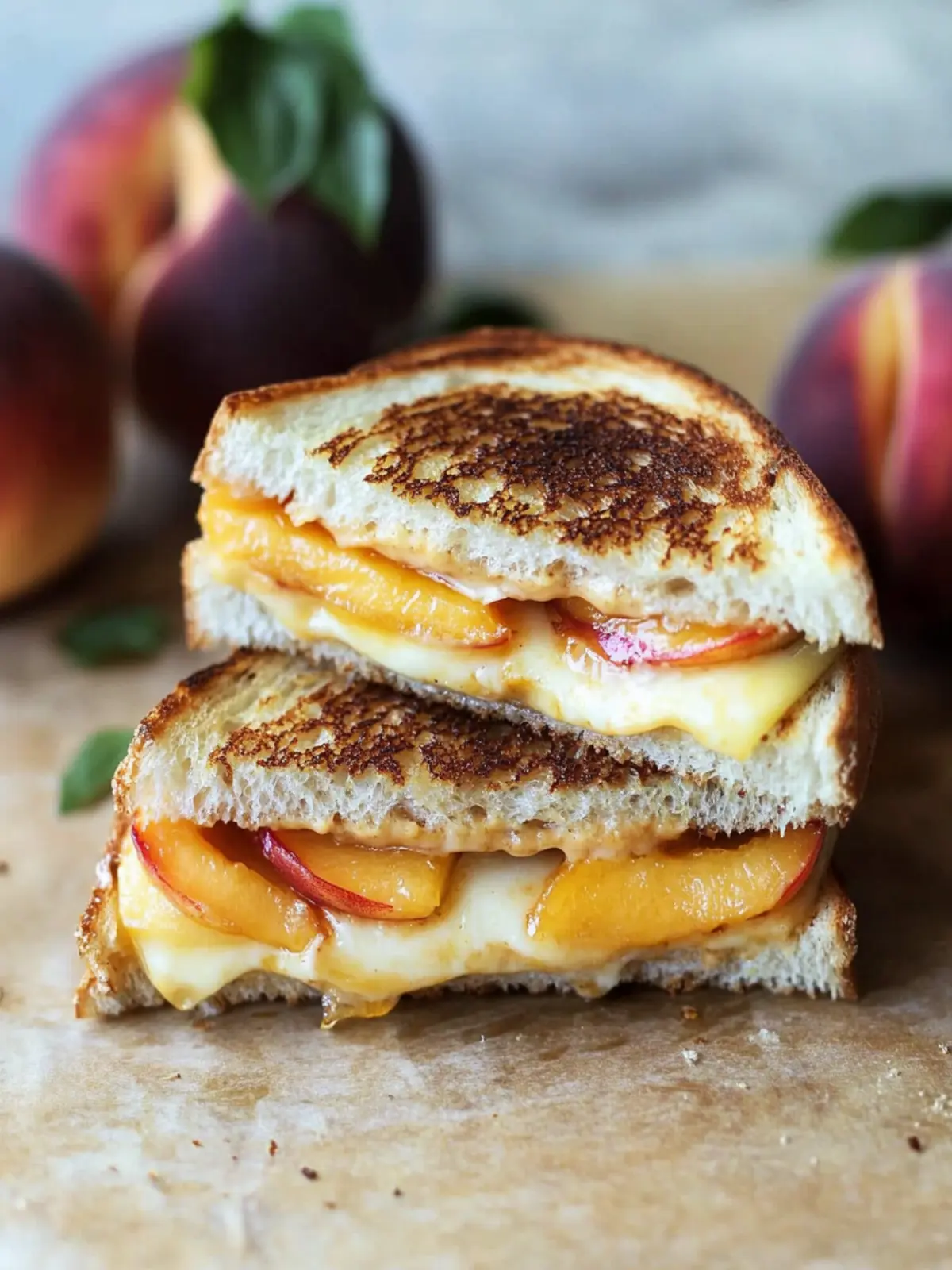 Sweet Honey Peach White Cheddar Grilled Cheese Delight 4 Honey Peach White Cheddar Grilled Cheese Sandwich
