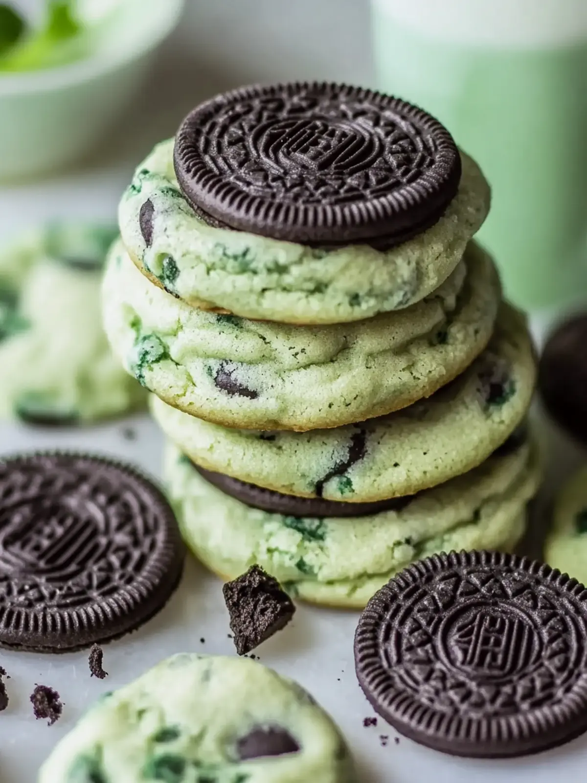 Chewy & Soft Oreo Shamrock Shake Cookies for Every Sweet Tooth 3 Chewy & Soft Oreo Shamrock Shake Cookies