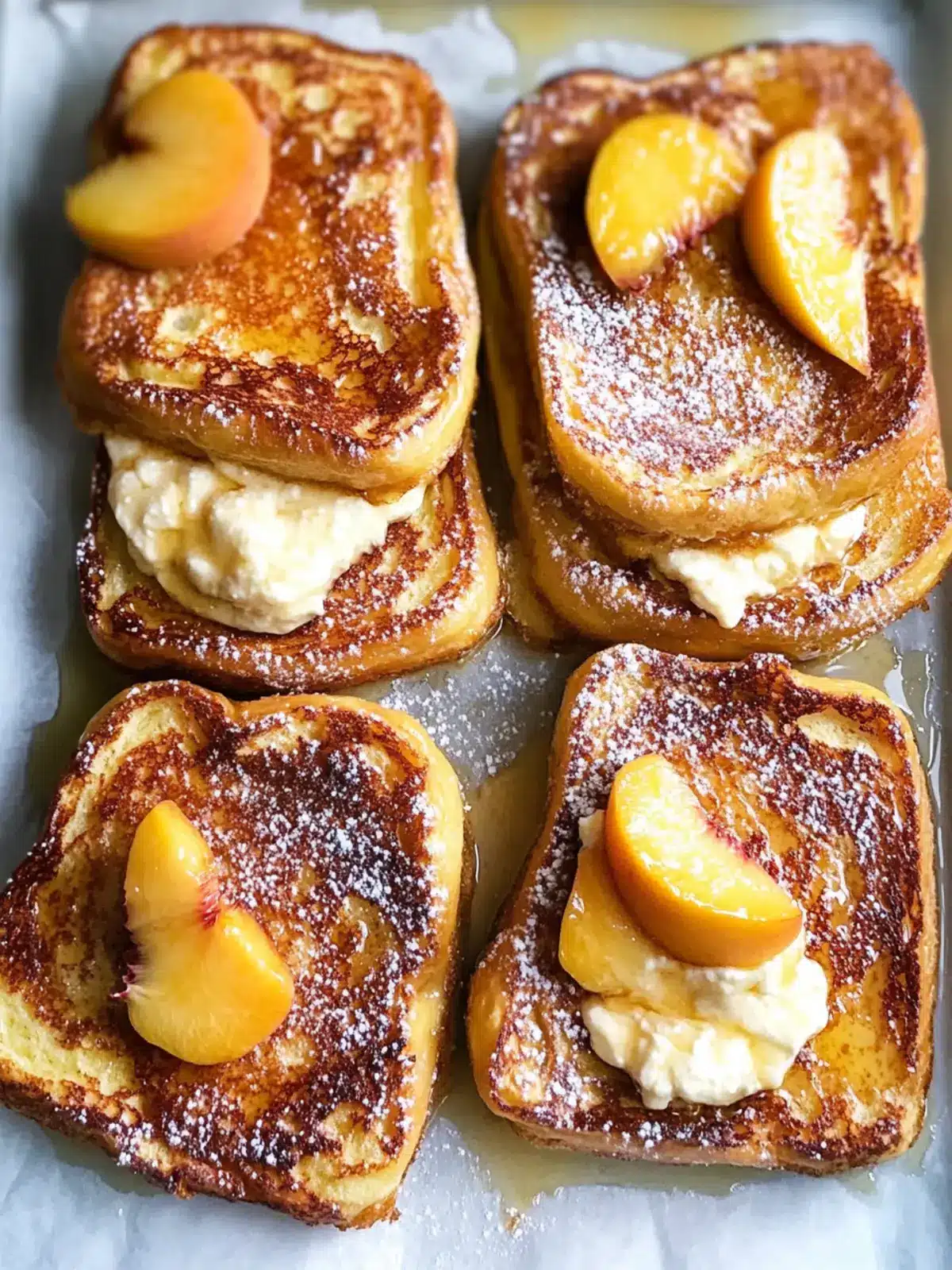 Sour Cream French Toast with Brown Sugar Peaches Bliss 3 Sour Cream French Toast with Brown Sugar Peaches