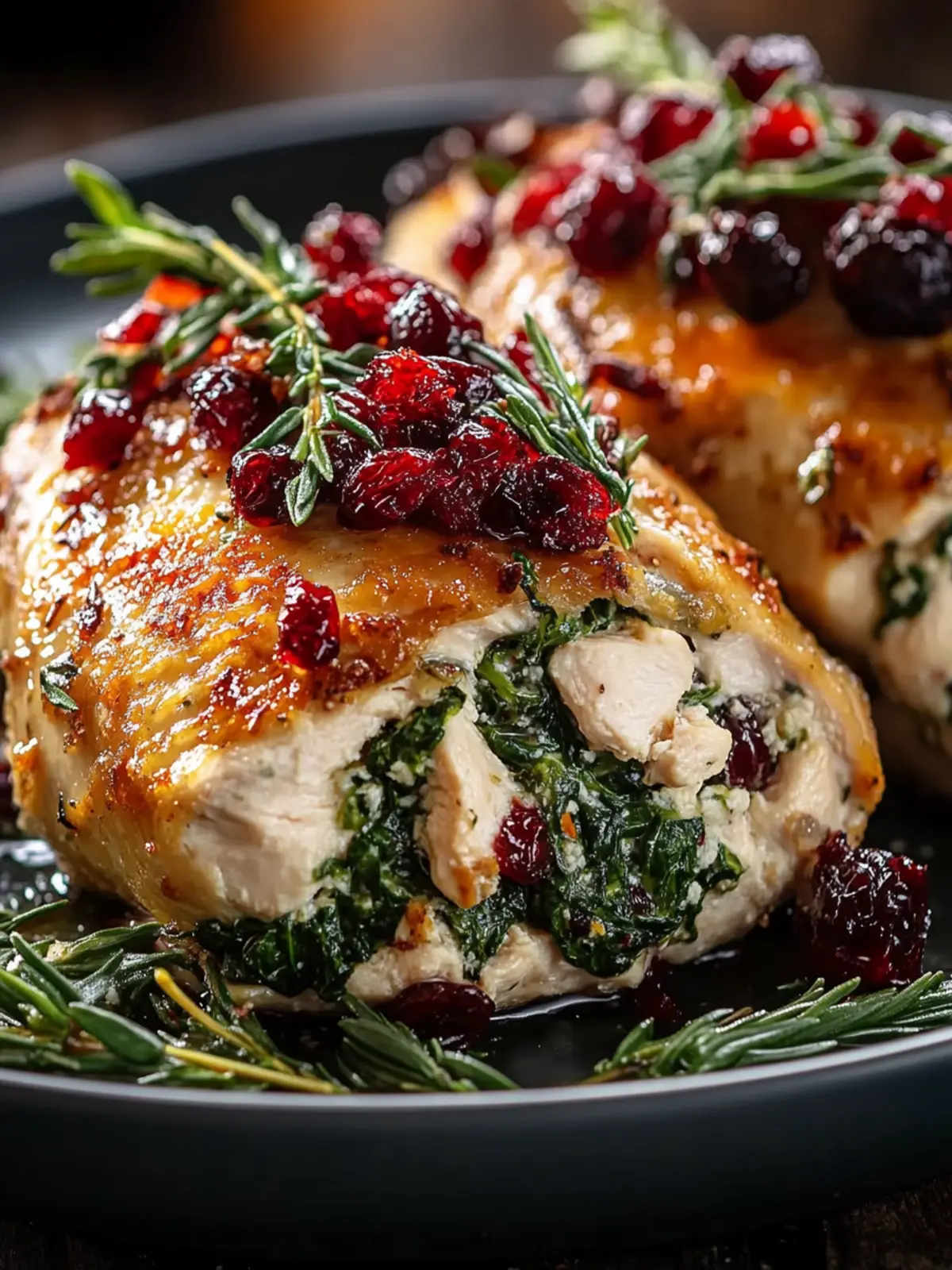 Delicious Spinach & Cranberry Stuffed Chicken Breasts Made Easy 3 Spinach & Cranberry Stuffed Chicken Breasts