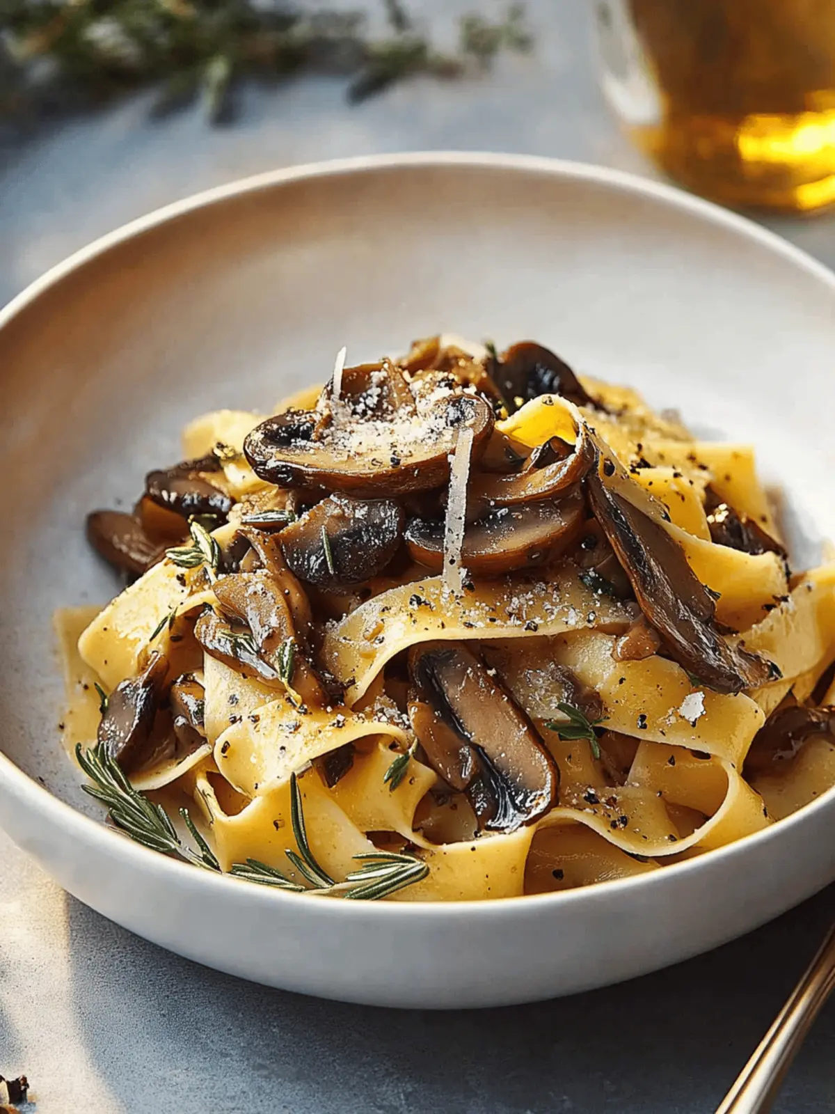 Savory Pappardelle with Portobello Mushroom Sauce Awaits You 4 Pappardelle with Portobello Mushroom Sauce