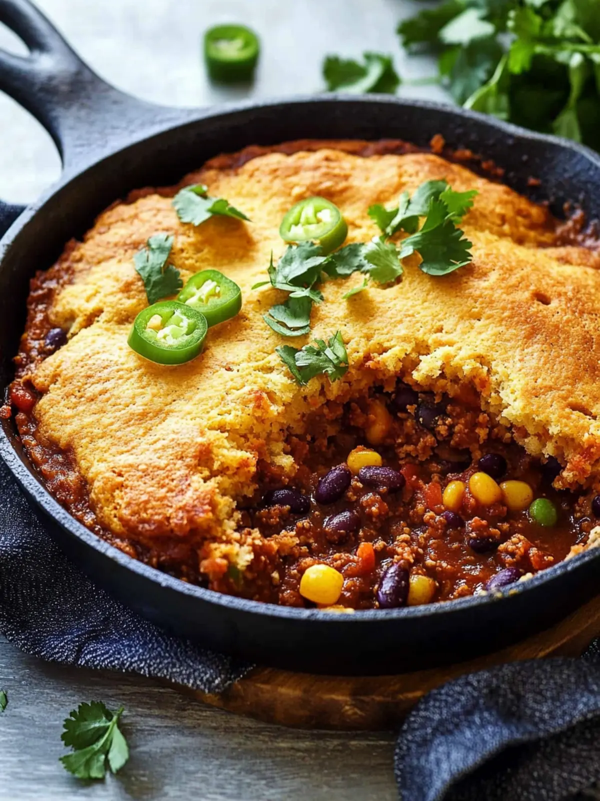 Hearty Cornbread Chili Skillet Pie for Cozy Nights In 4 Cornbread Chili Skillet Pie