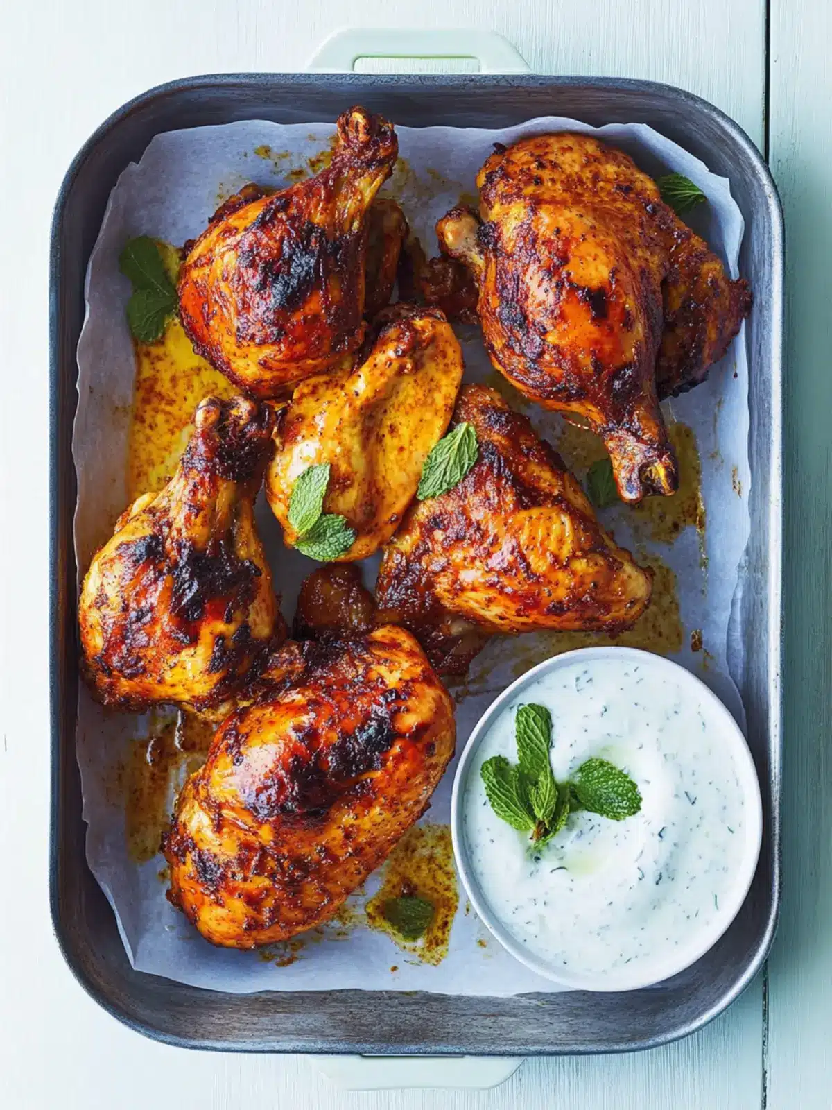 Harissa Roast Chicken with Minted Yoghurt for Flavorful Feasts 4 Harissa Roast Chicken With Minted Yoghurt