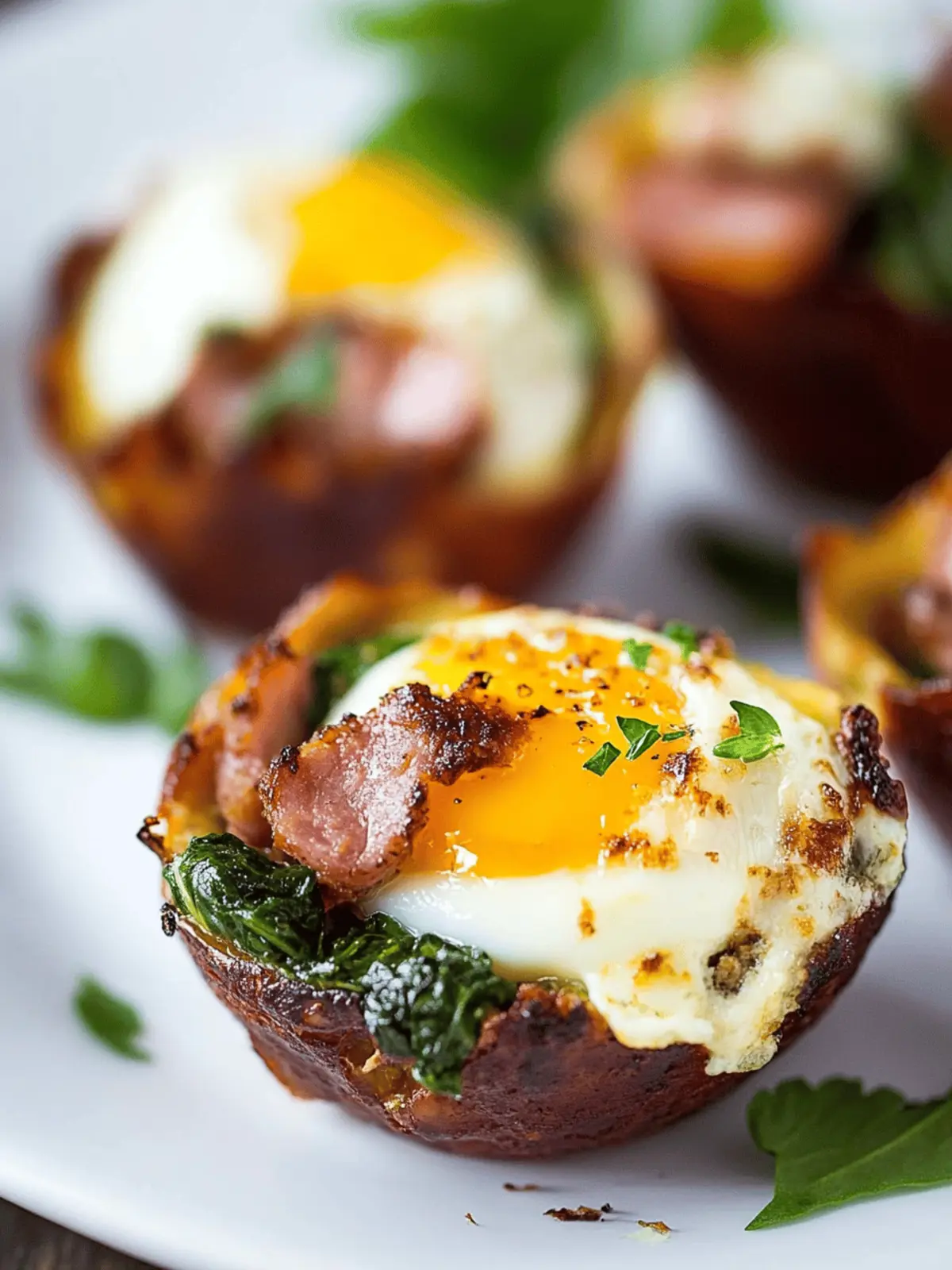 Sausage, Spinach, Ham and Egg Cups for Busy Mornings 2 Sausage, Spinach, Ham and Egg Cups