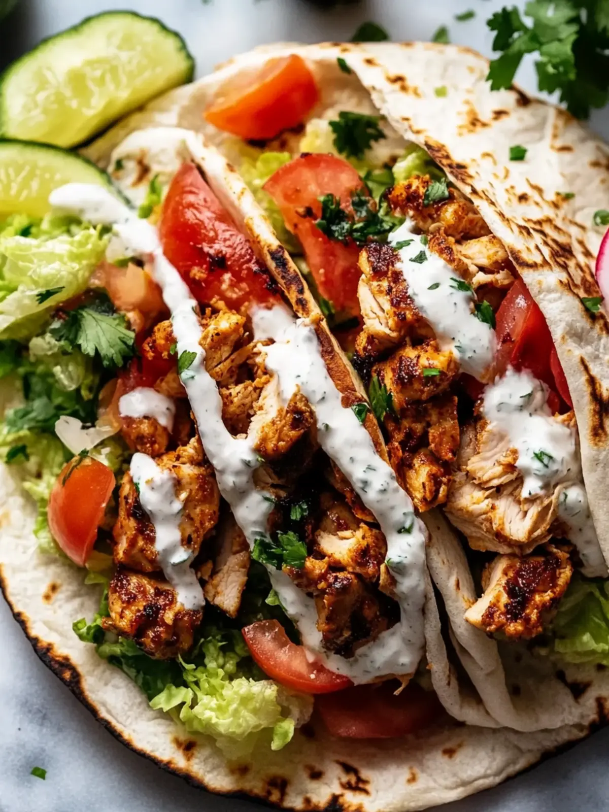 Savory Chicken Shawarma with Creamy Garlic Sauce Delight 4 Chicken Shawarma
