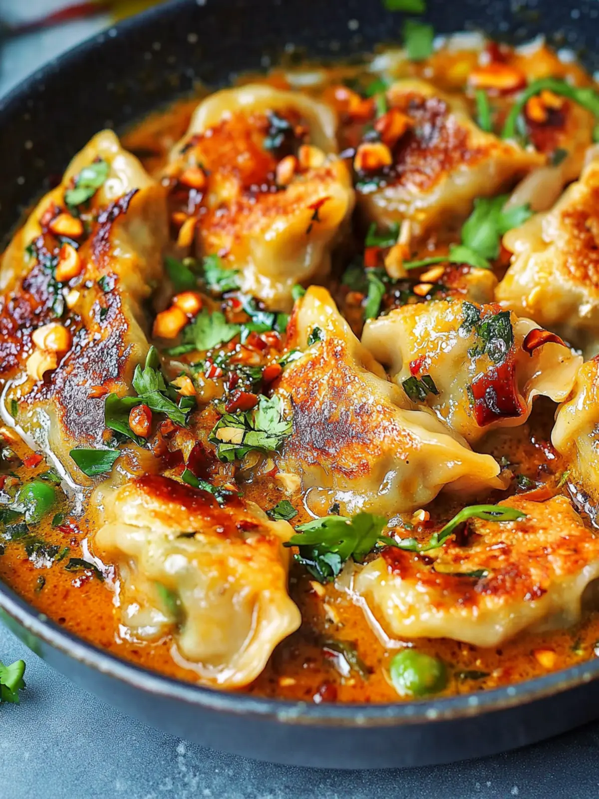 One Pan Baked Satay Dumplings for a Flavor Explosion 4 One Pan Baked Satay Dumplings