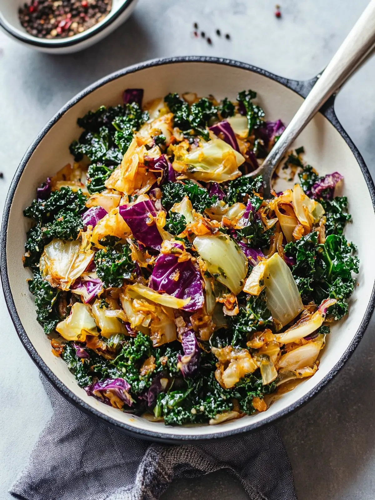 Delicious Garlic Sautéed Cabbage Kale Skillet You ll Crave 2 Garlic Sautéed Cabbage Kale Skillet